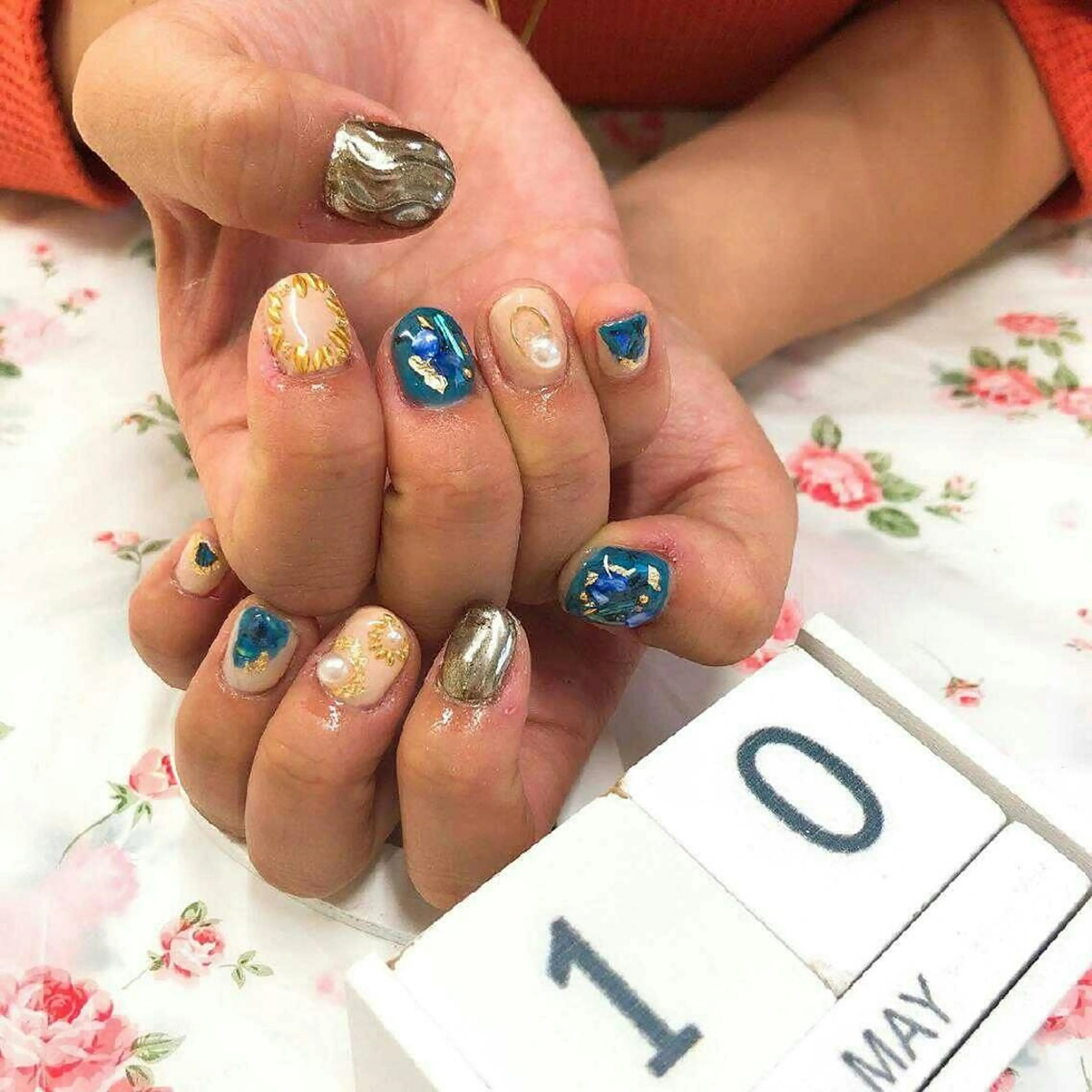 ネイル ブルー JEWEL nailのネイルデザイン