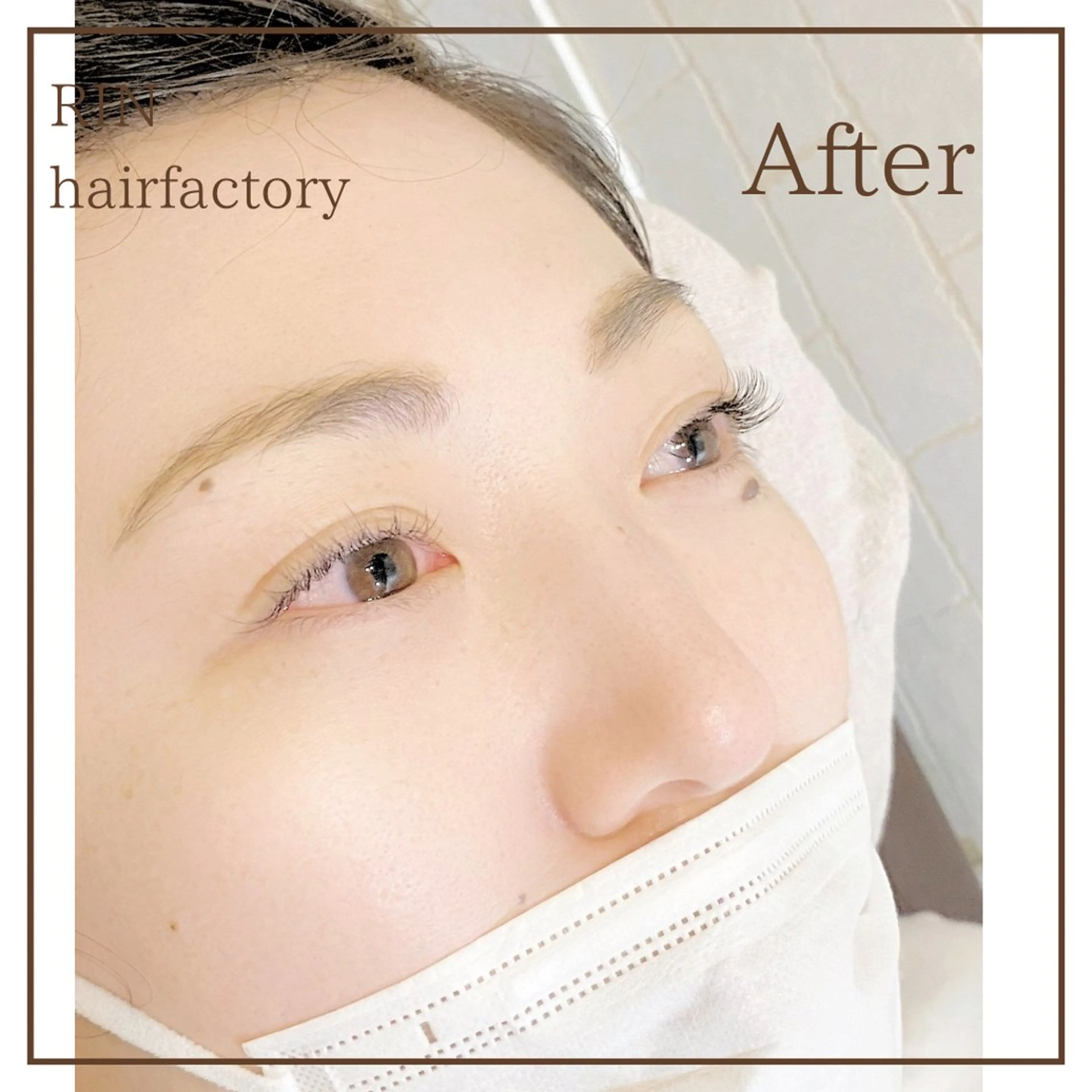 マツエク・マツパ Cカール Jカール ナチュラル 一重×まつ毛パーマ RIN hairfactory所属・持田 絵海のマツエク・マツパデザイン