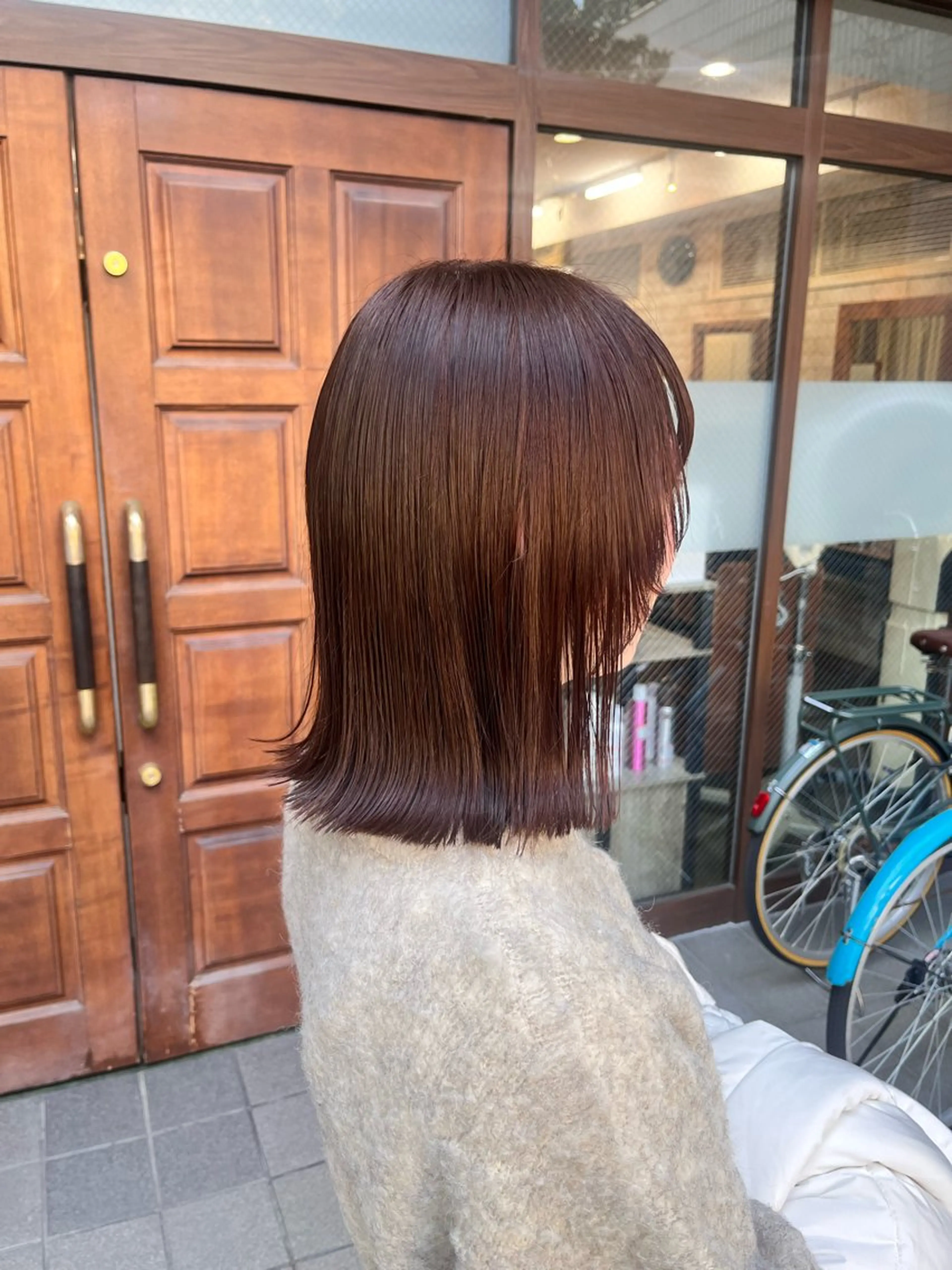 ミディアム カラー Haruka韓国風 似合わせカット♡のヘアスタイル