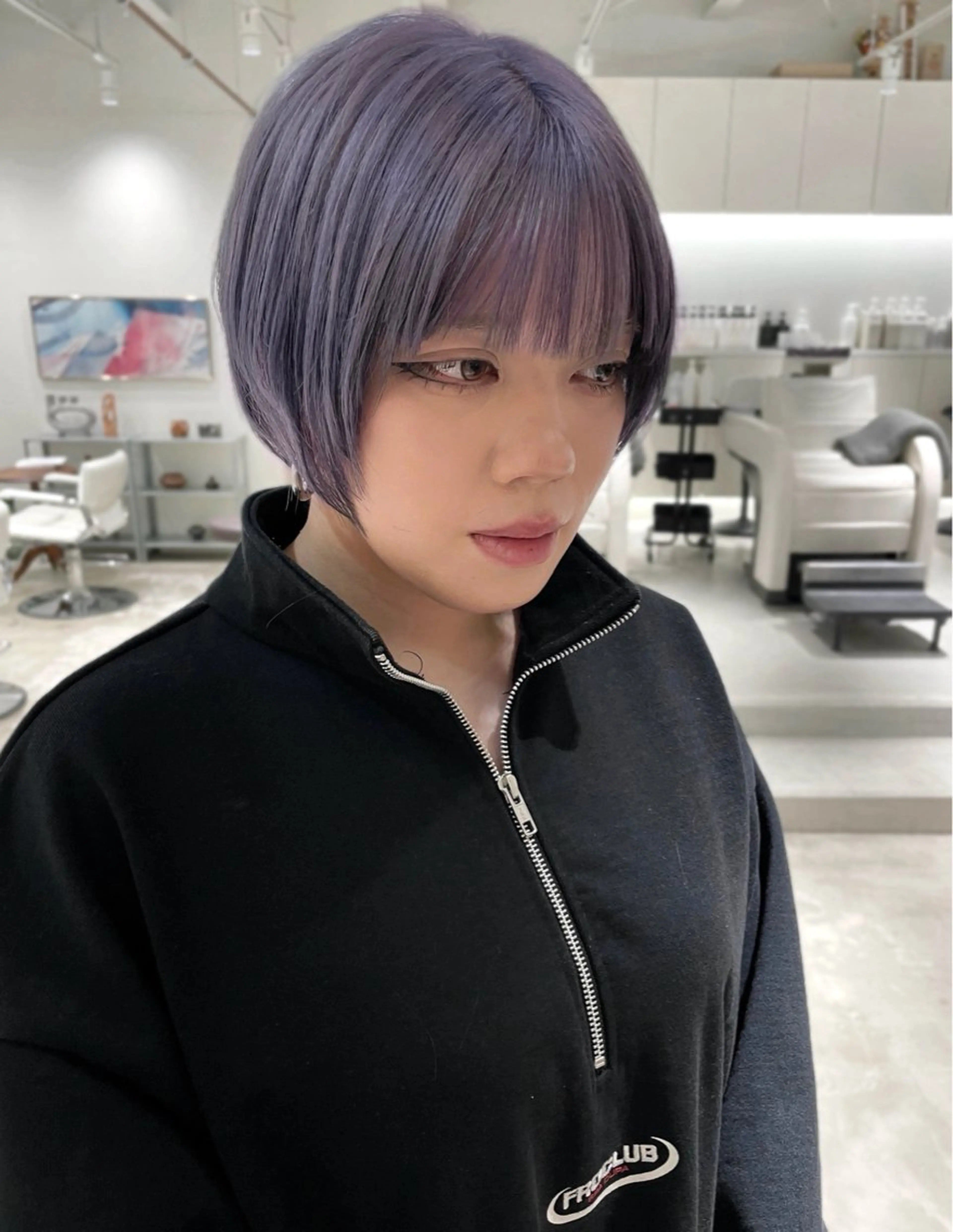 ショート カラー カット ヘアカラー 林 千聖のヘアスタイル