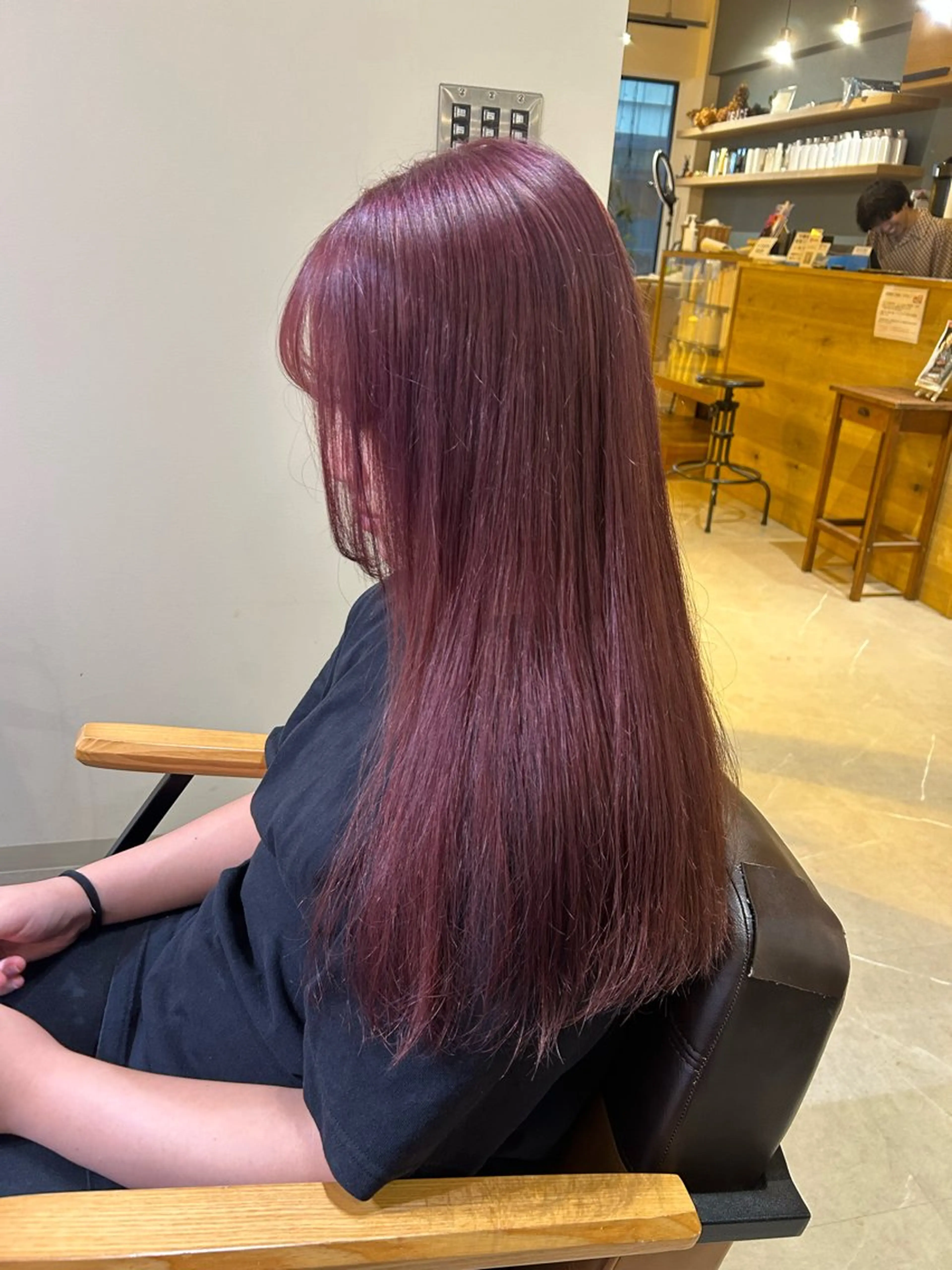 カラー カシス ピンクカラー SHICUNE /ミホのヘアスタイル