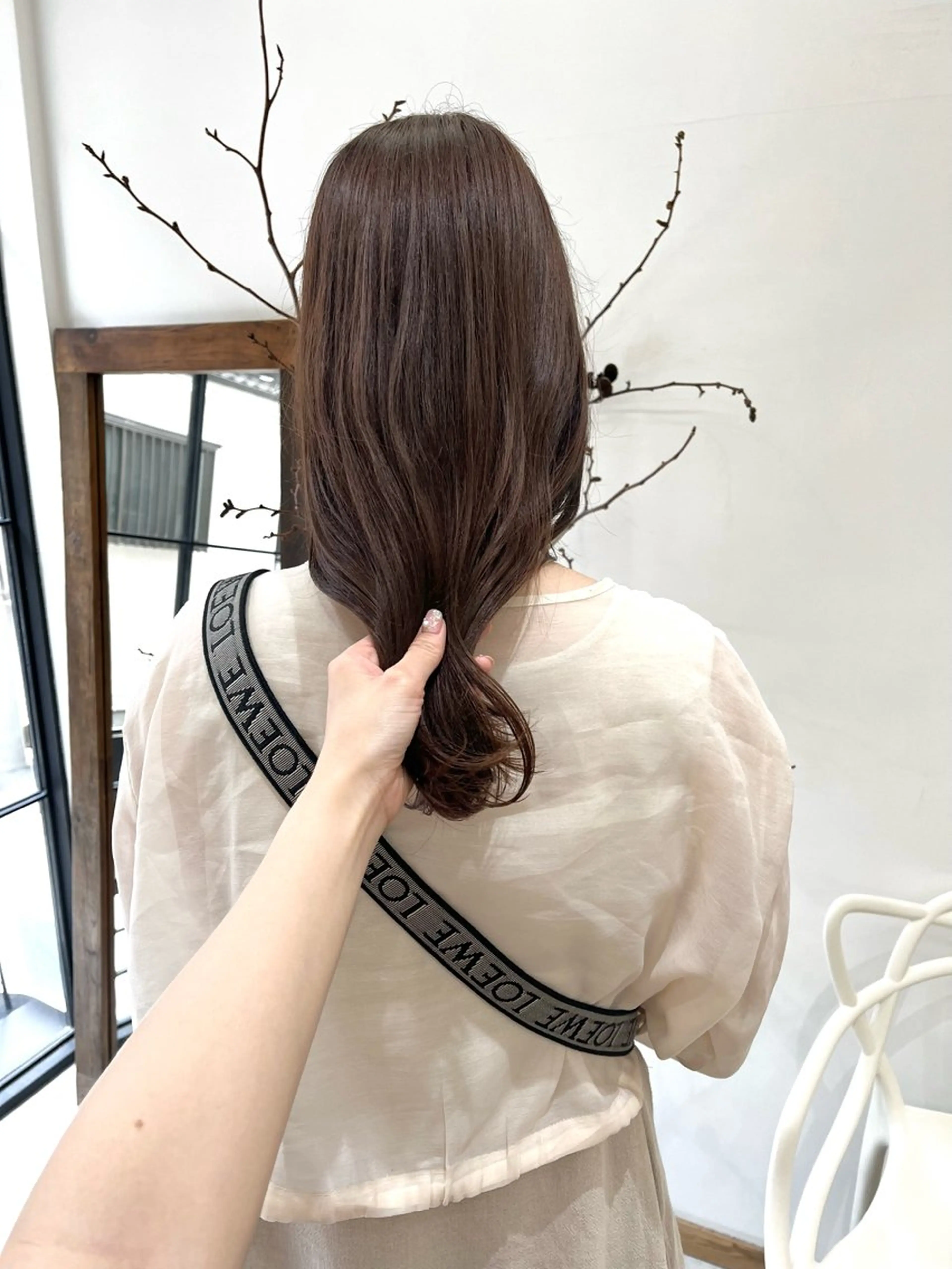 ロング カラー ヘアアレンジ ブリーチ ブリーチなしカラー ena/ブリーチなし 暖色・ベージュ🎀のヘアスタイル