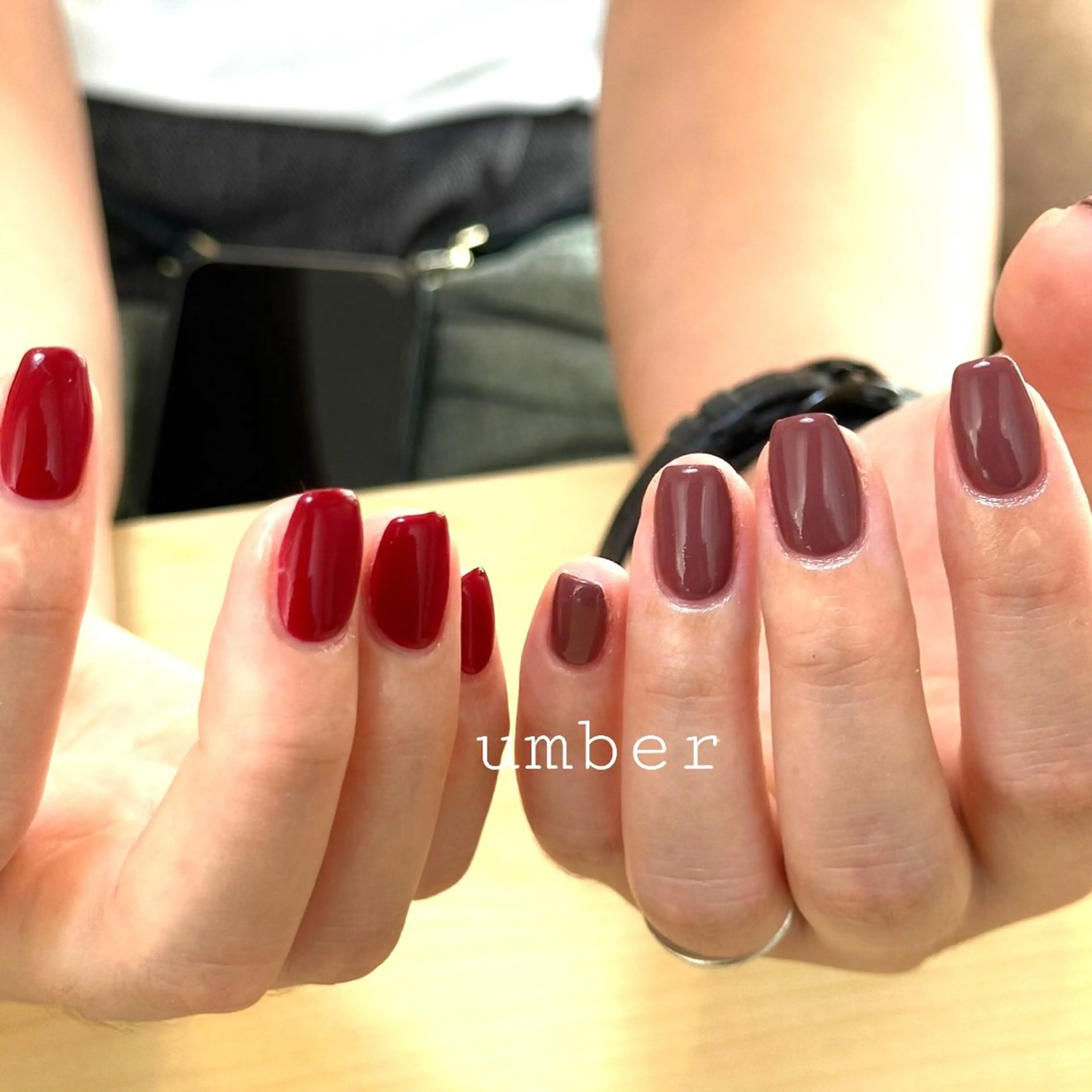 ネイル ハンドネイル umber 三茶1分のネイルデザイン