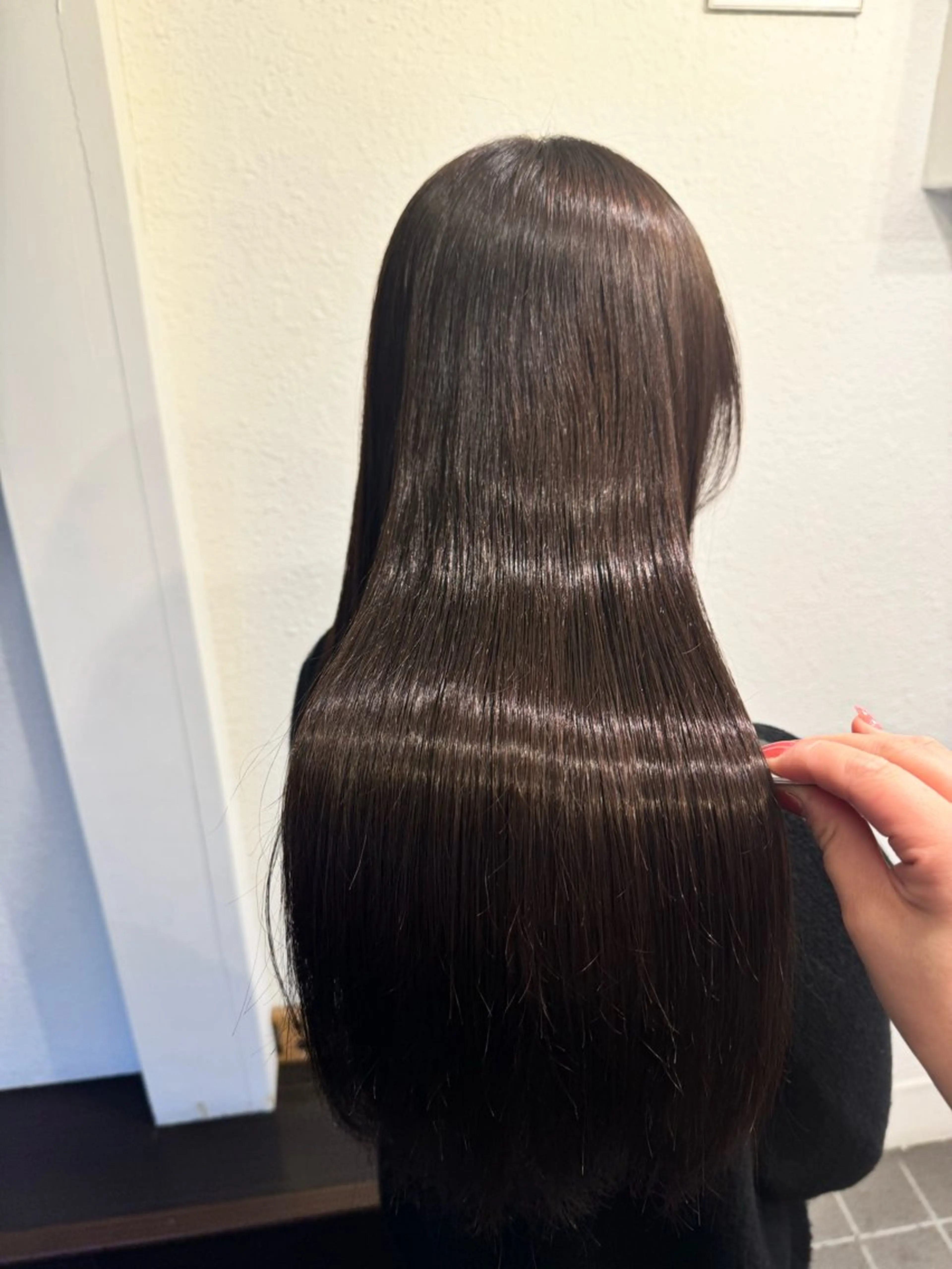 ロング 髪質改善 トリートメント カット ヘアカラー トリートメント 難波 茜のヘアスタイル