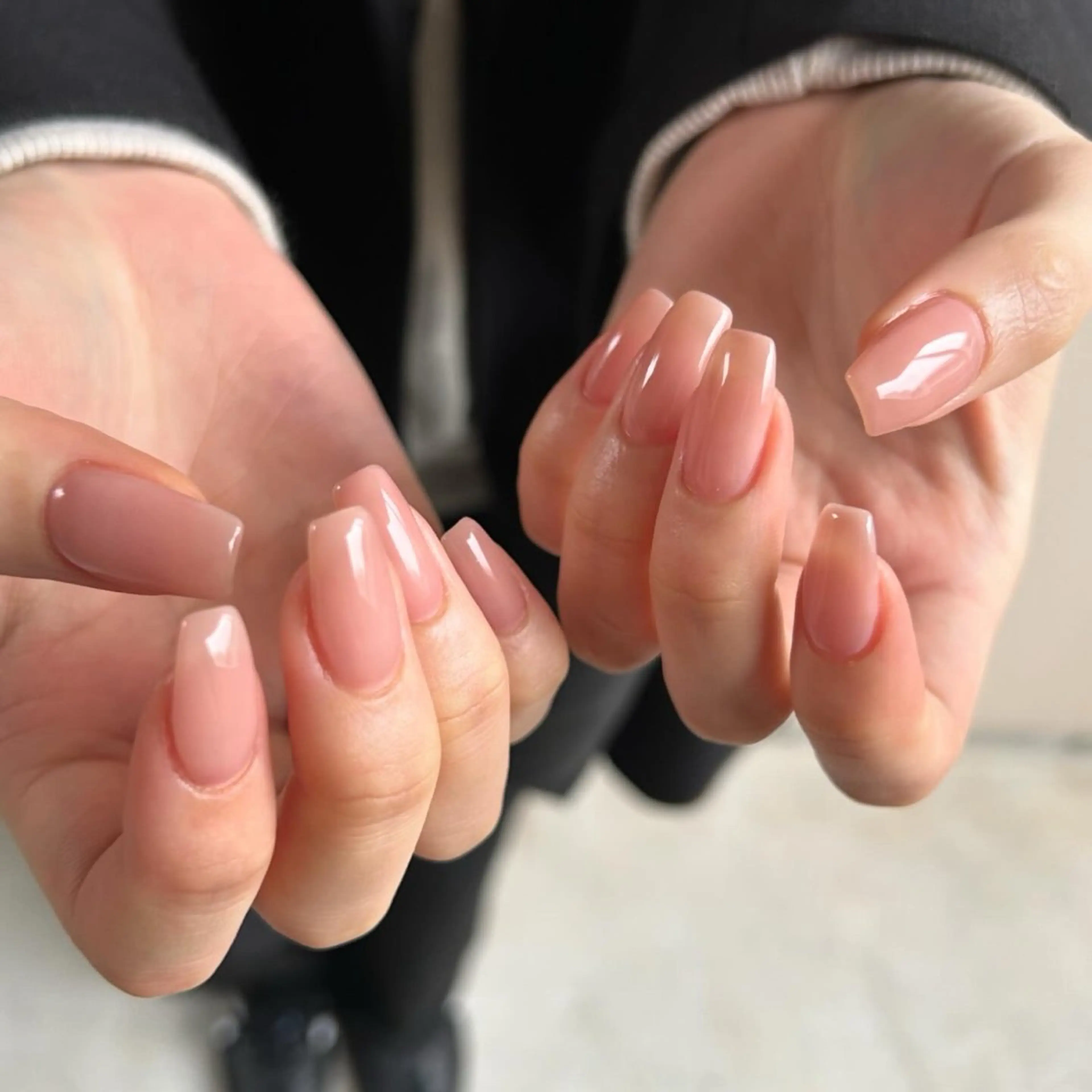 ネイル カジュアル フレンチネイル ガーリー 韓国ネイル ニュアンスネイル ハンドネイル ハンドケア lyly.nail所属・lylynail YUUKAのネイルデザイン