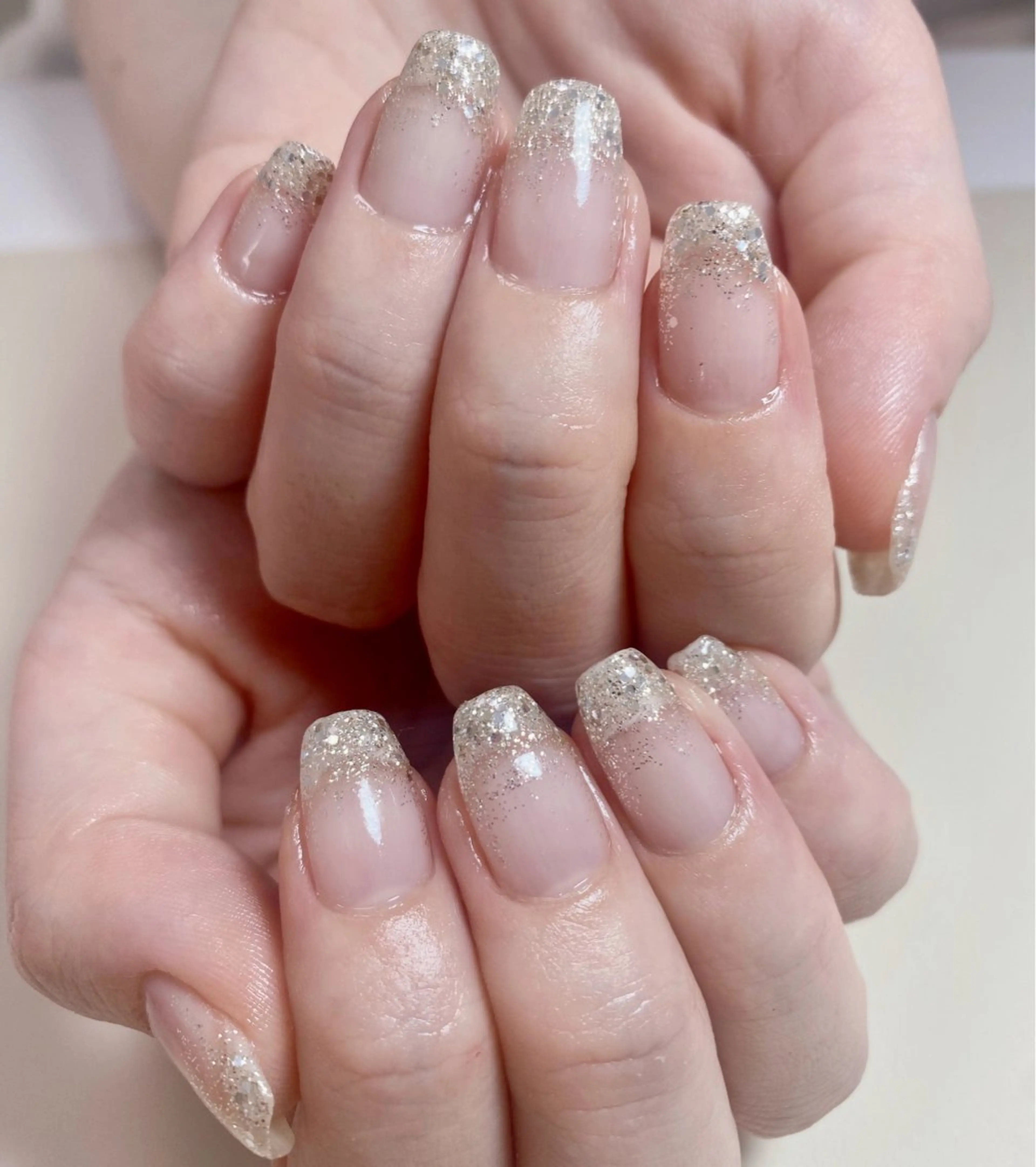 ネイル ラメ(グリッター) ラメグラデーション オフィスネイル Nail Salon K 🧸美爪育成のネイルデザイン