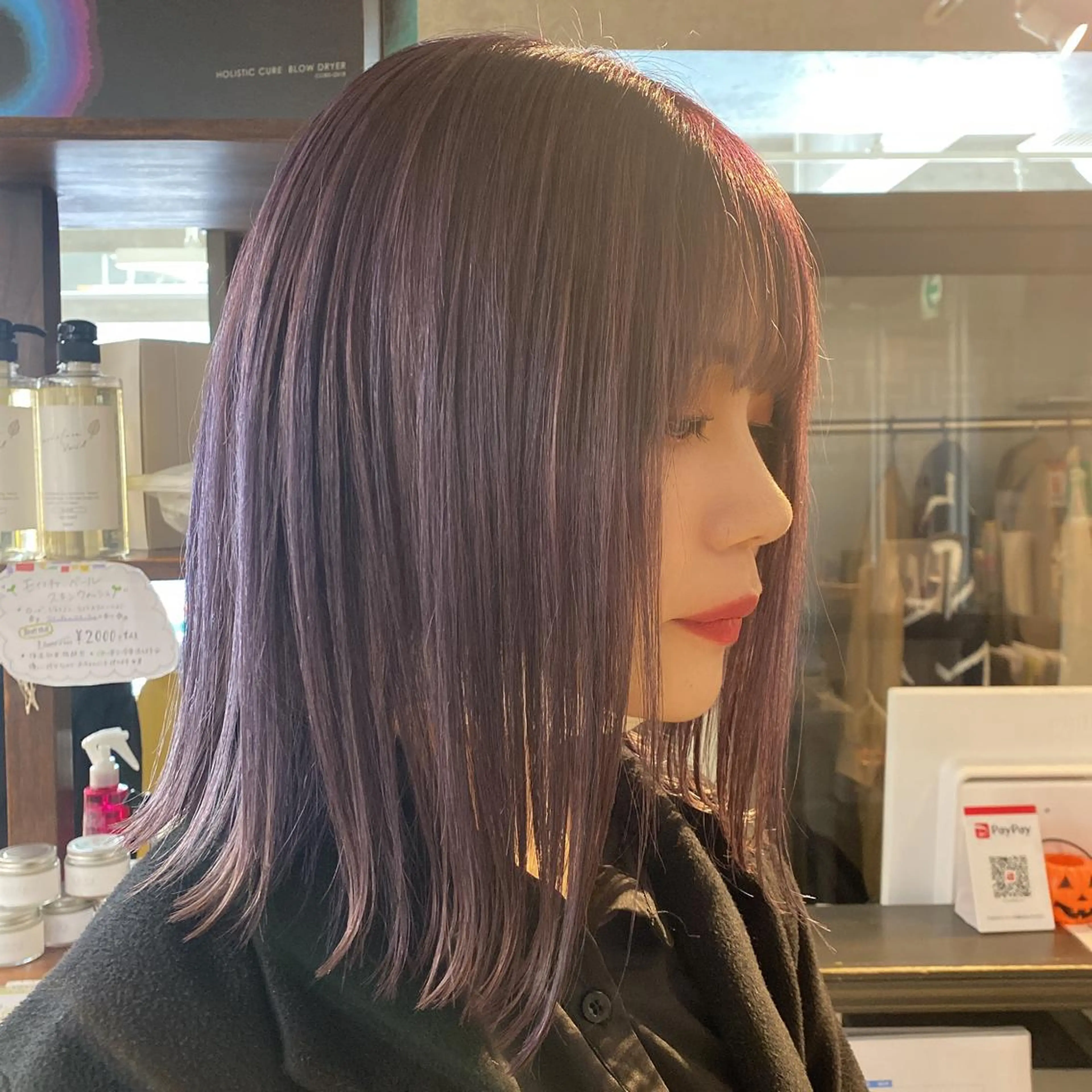 ミディアム カラー ラベンダーカラー パープルカラー カット ヘアカラー トリートメント wakana 【ブリーチカラー】のヘアスタイル