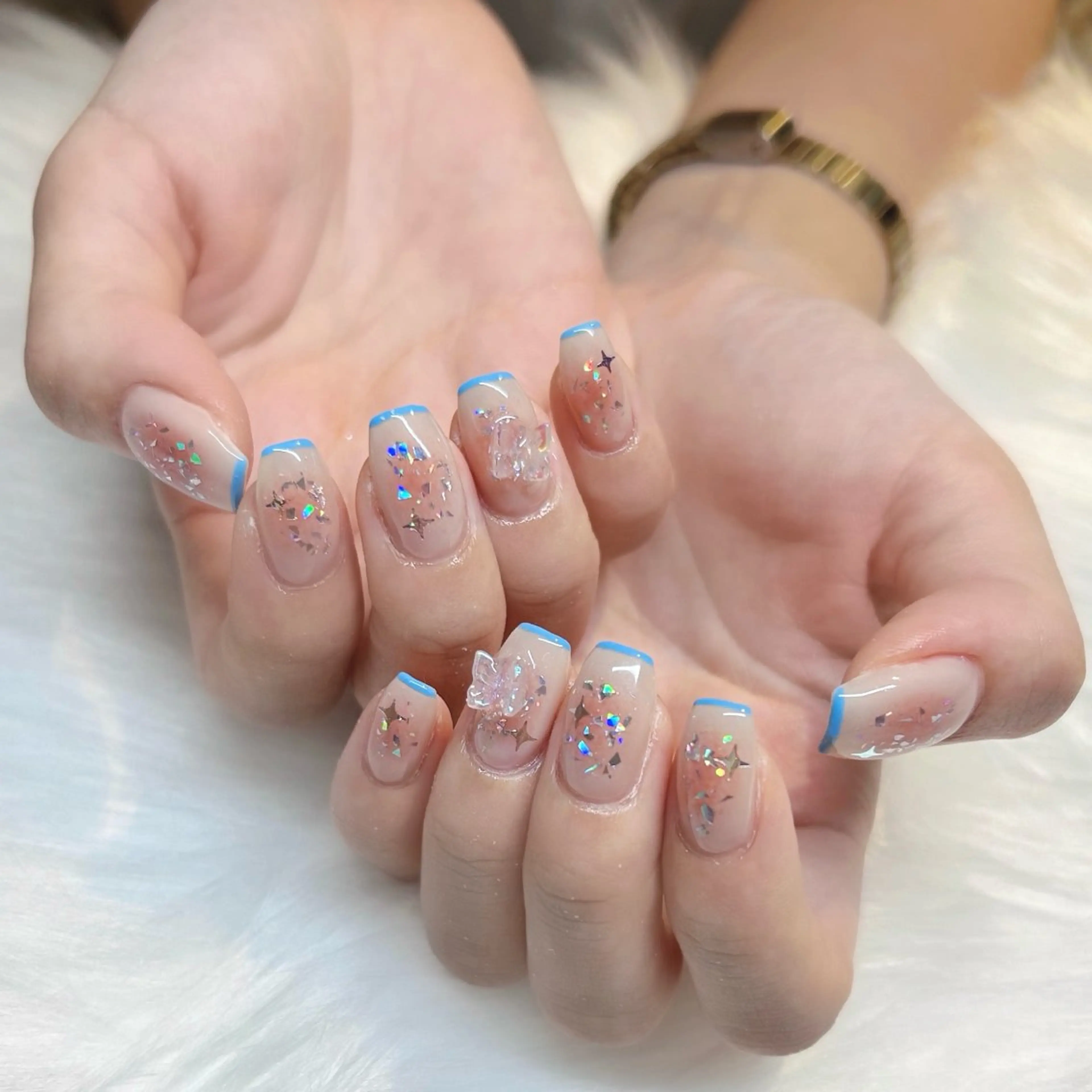 ネイル チークネイル フレンチネイル キラキラネイル 韓国ネイル ハンドネイル Keli Nailのネイルデザイン