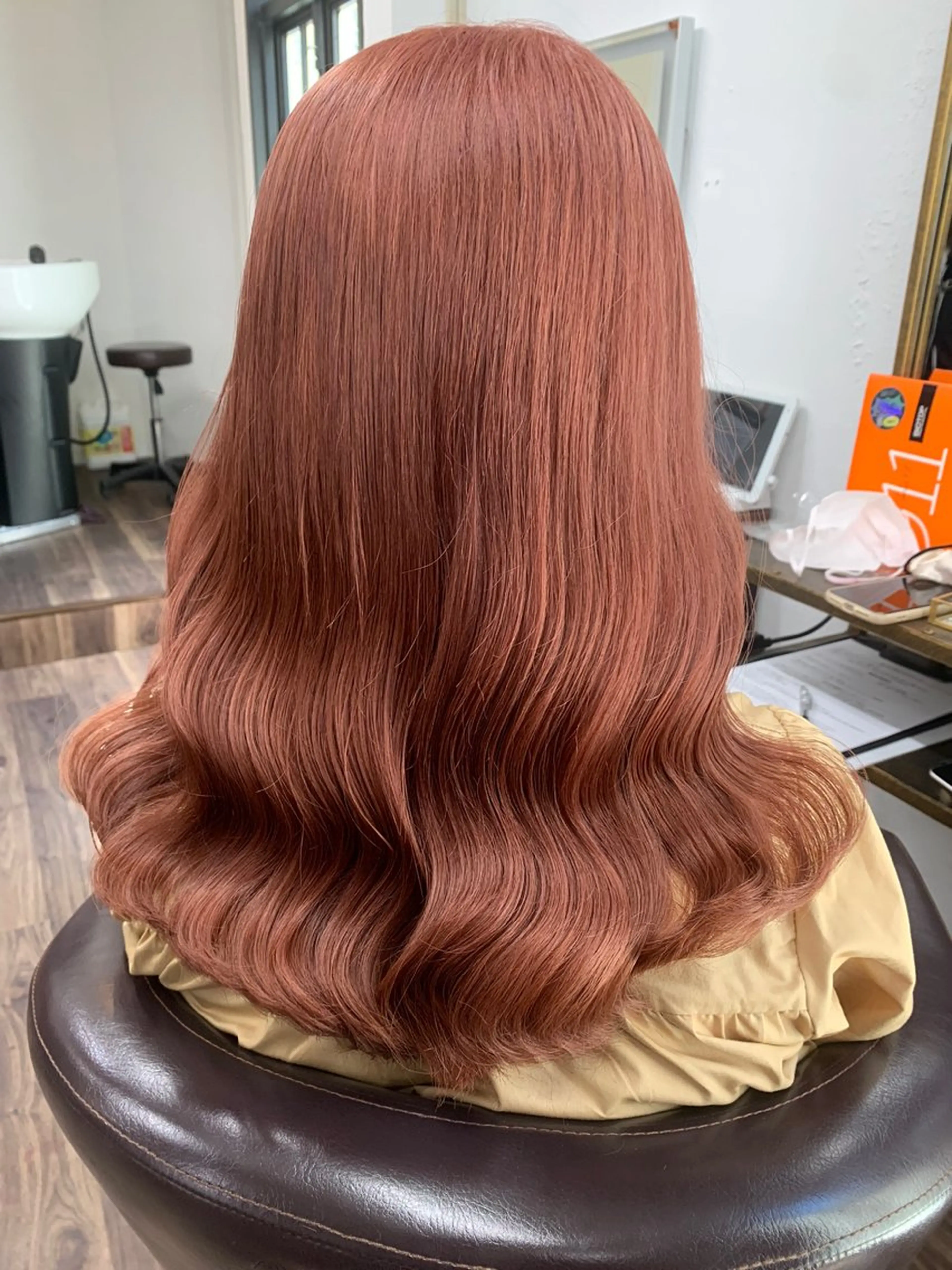 セミロング カラー ヘアアレンジ 韓国風ヘア ヘアカラー トリートメント 🌟🍒ハイトーン 韓国ヘア/ユウミのヘアスタイル