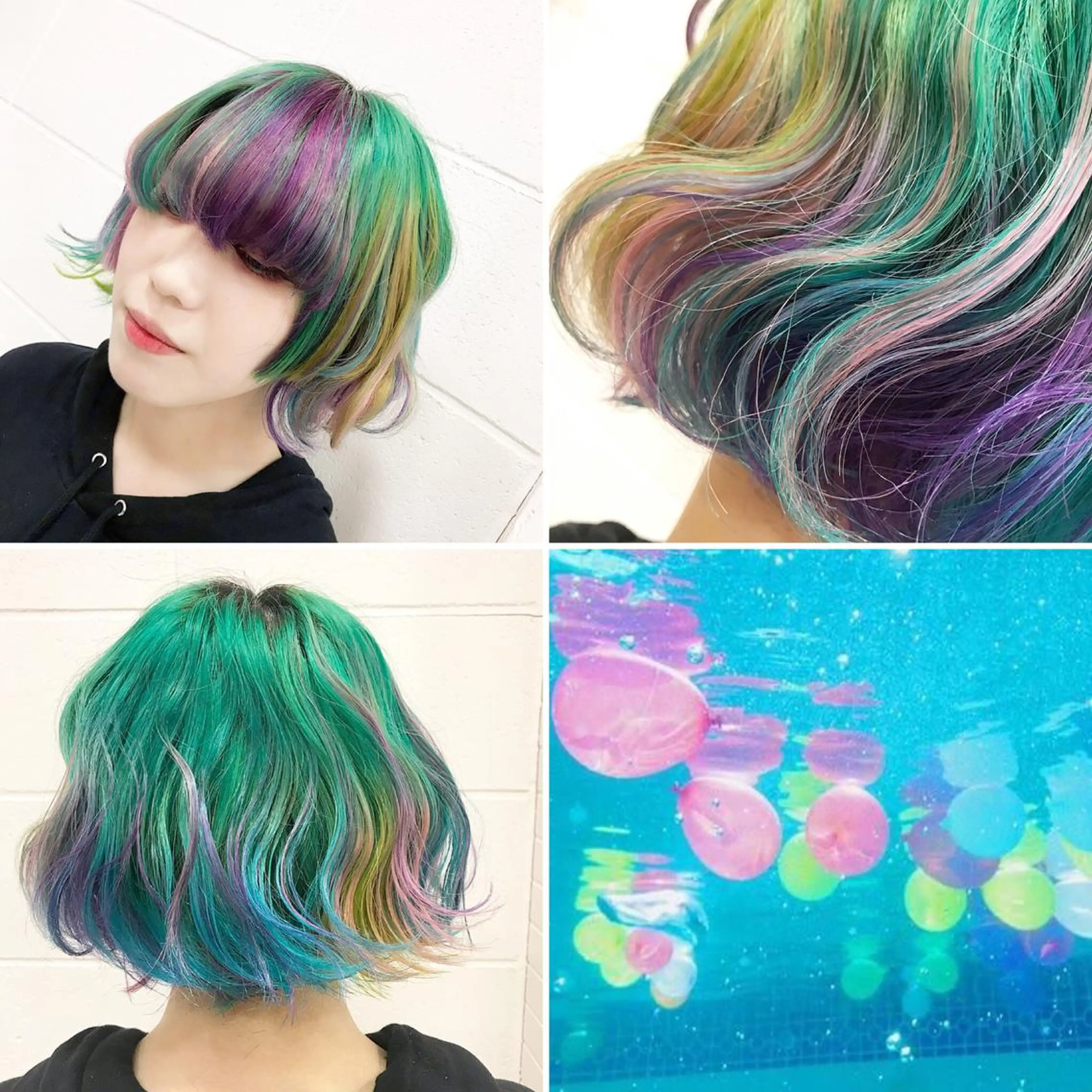 ショート カラー ブリーチ ヘアカラー トリートメント "PEPPU "所属・派手髪、ハイトーン ショートヘアShinのヘアスタイル