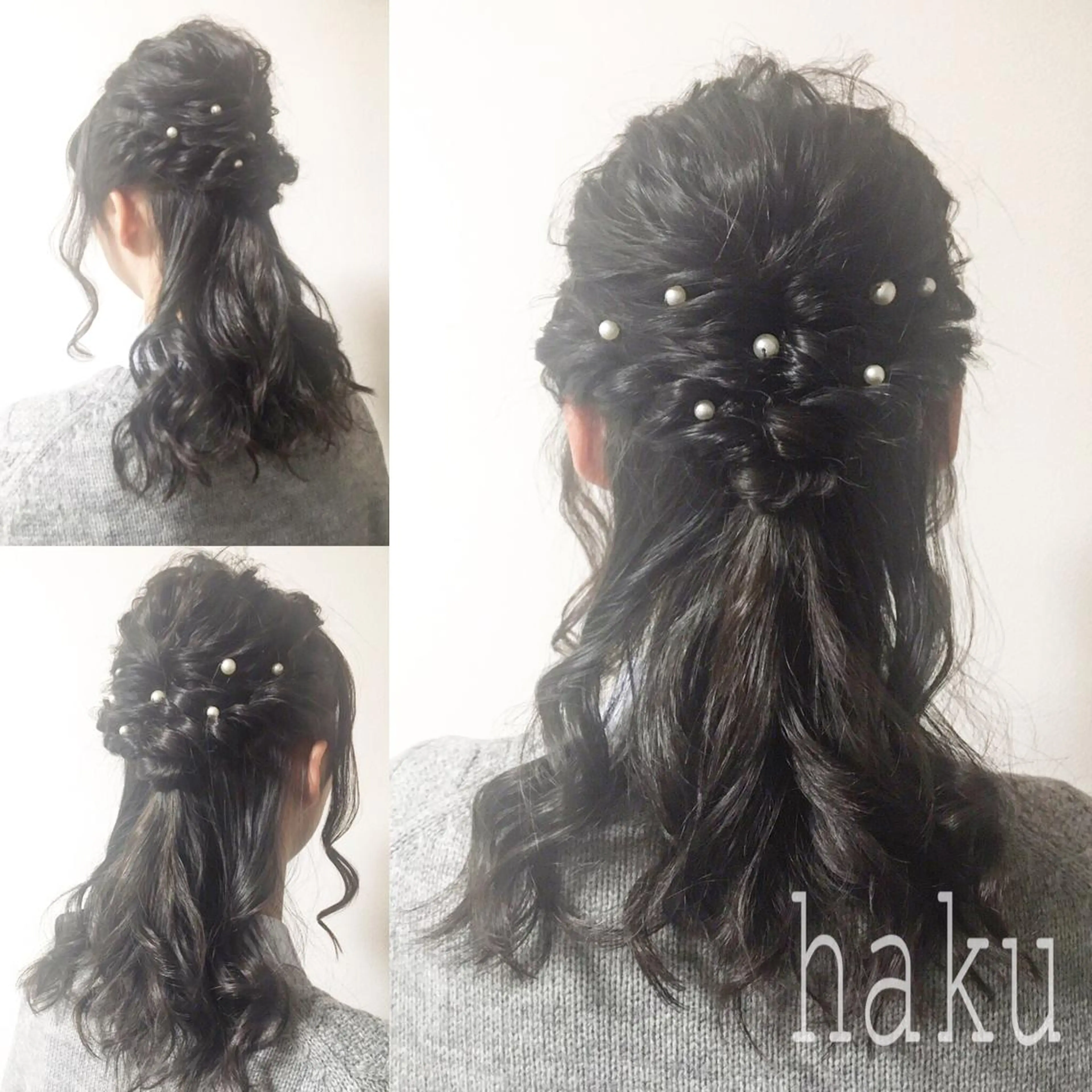 ミディアム ヘアアレンジ ハーフアップ ＊ asukaのヘアスタイル