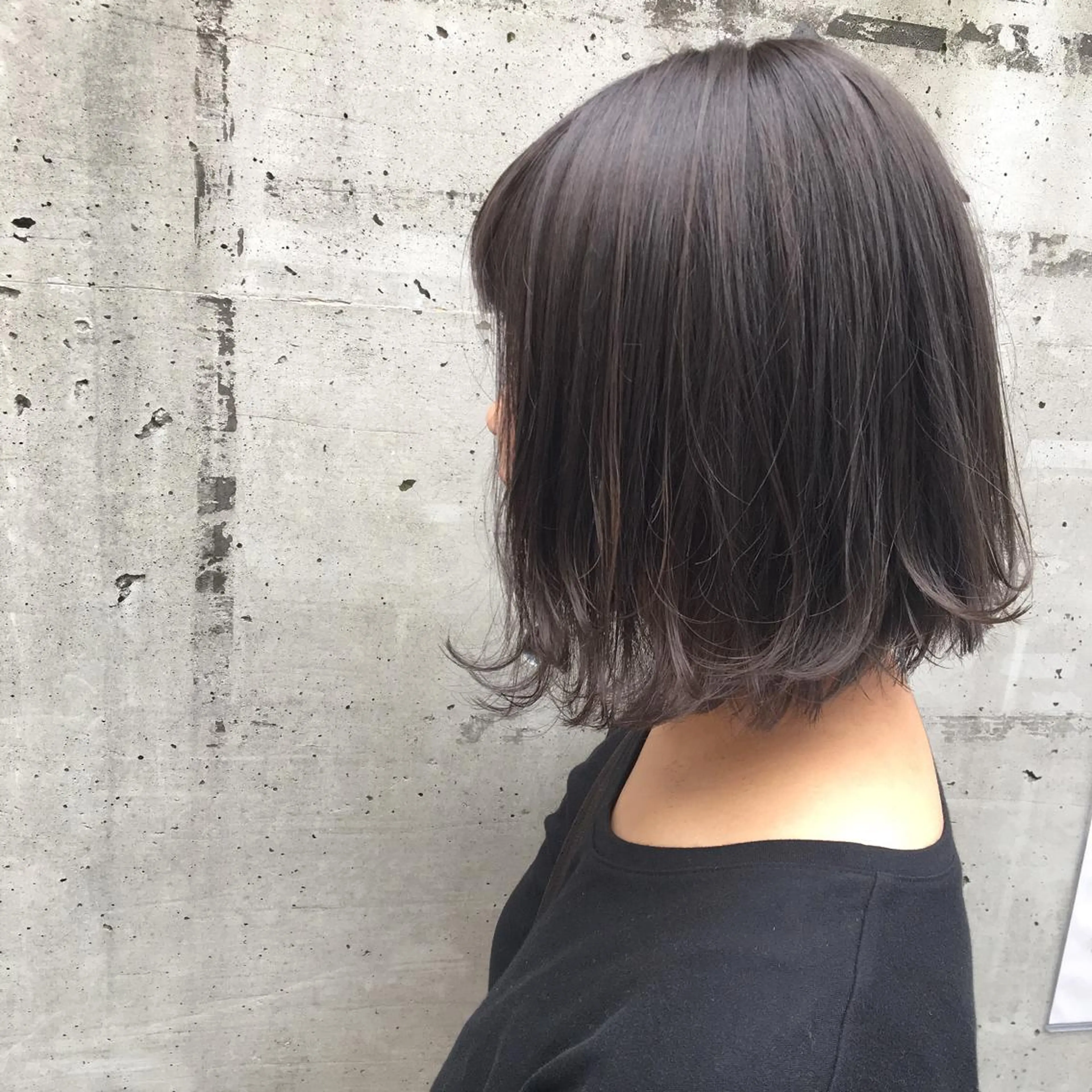 ミディアム カラー アッシュ ラベンダーカラー ラベンダーアッシュ emme MIHO♡のヘアスタイル