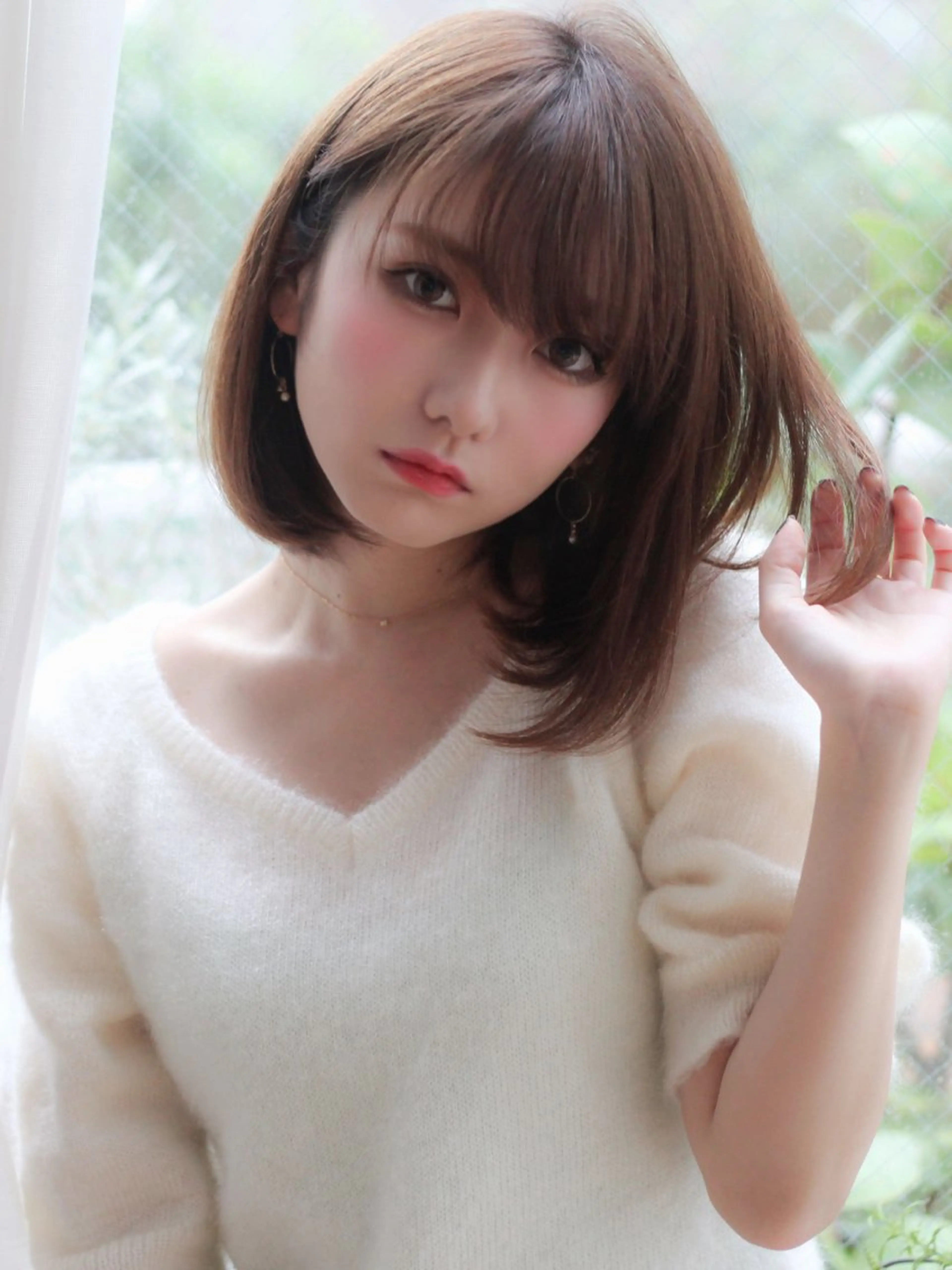 ショート カラー パーマ ヘアアレンジ ボブ VIVIE【ヴィヴィ】所属・髪質改善/韓国風 レイヤー/田村祐樹のヘアスタイル