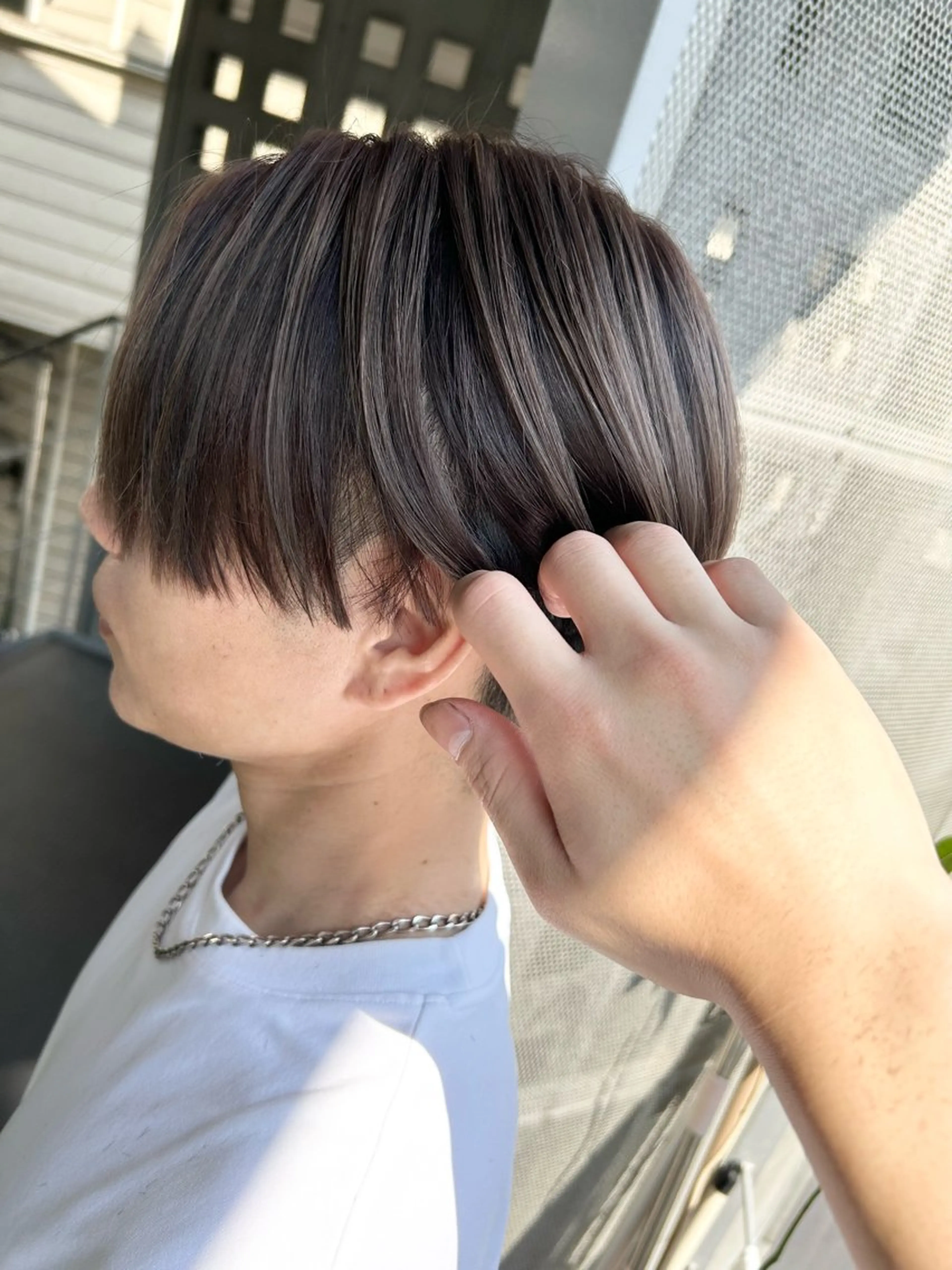 ショート カラー メンズ ヘアカラー 齋藤旭冶 /PEQSSのヘアスタイル