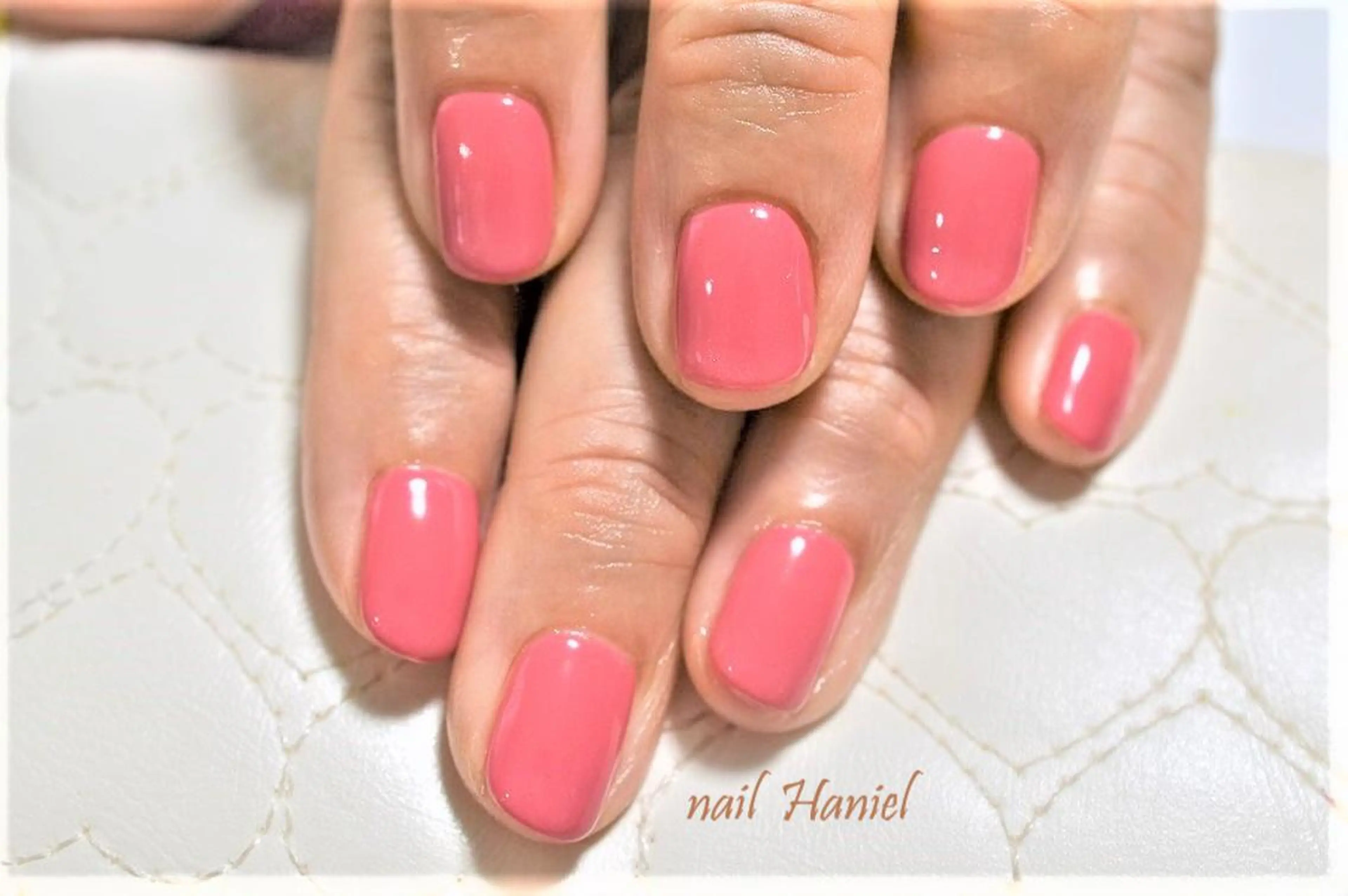 ネイル フットネイル ジェルネイル ワンカラーネイル シンプルネイル nail Haniel所属・半蔵門サロンハニエル 魅神 ちよのネイルデザイン