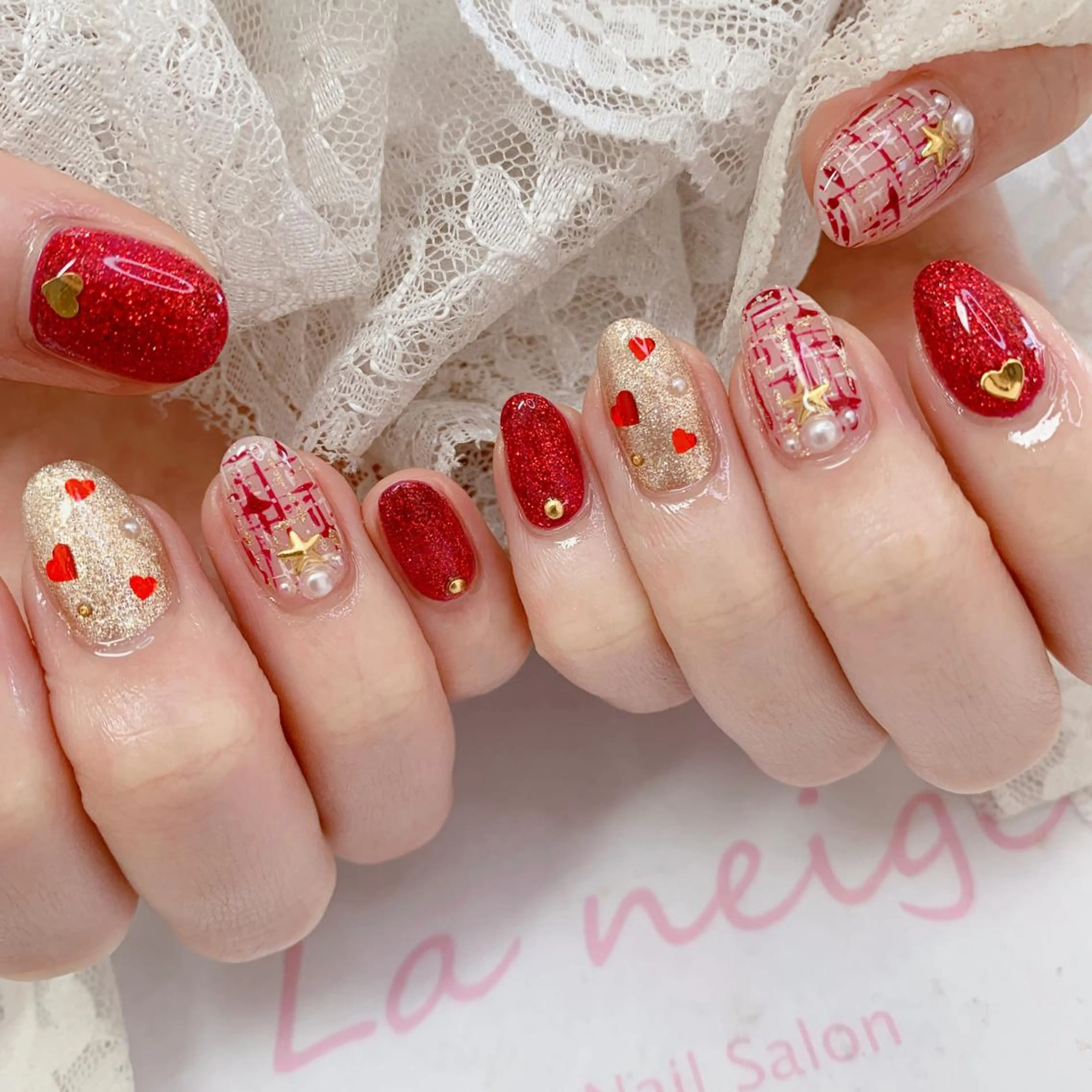 ネイル ハンドネイル La neige* yuki 🥯🍑のネイルデザイン