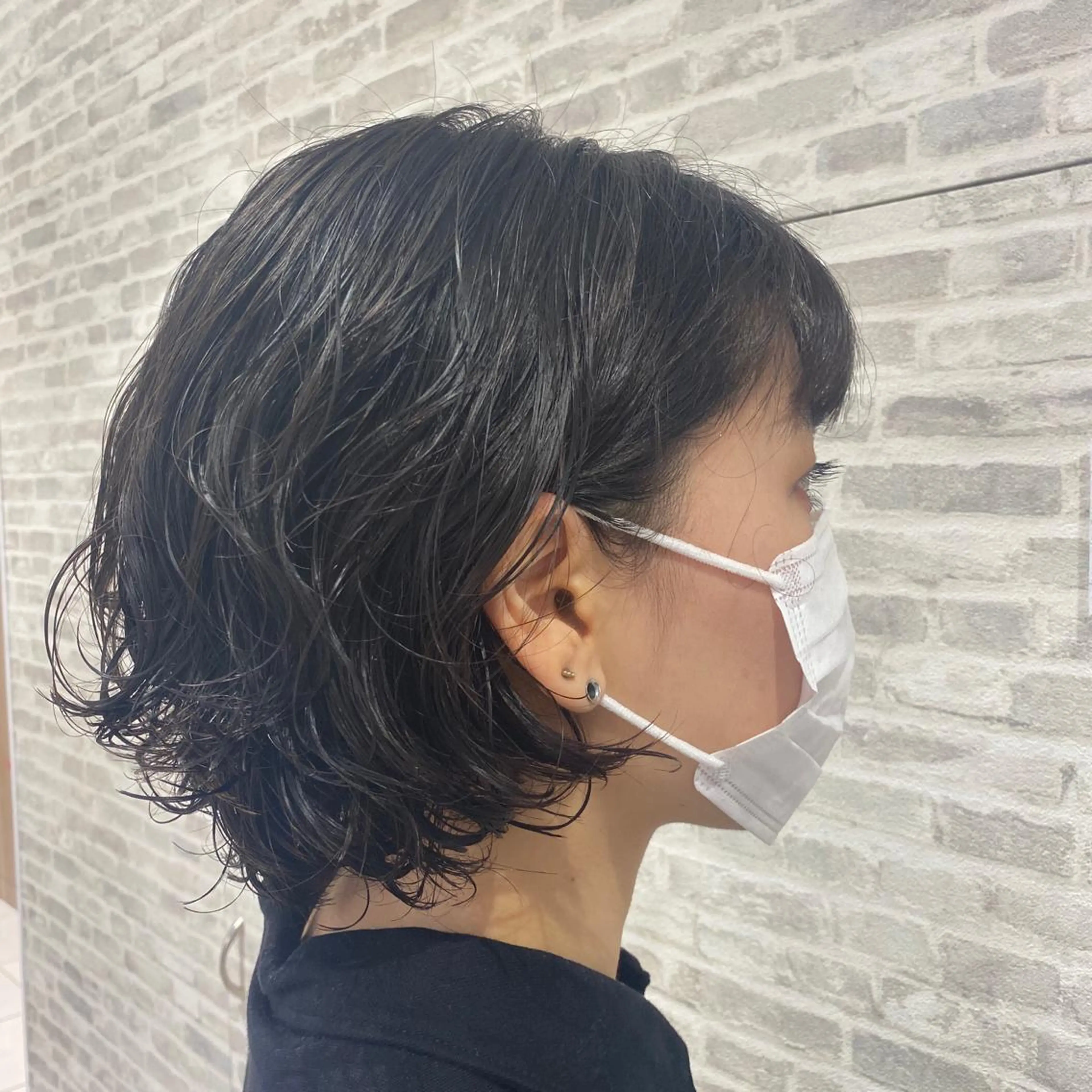 ショート パーマ 小金丸 里沙のヘアスタイル