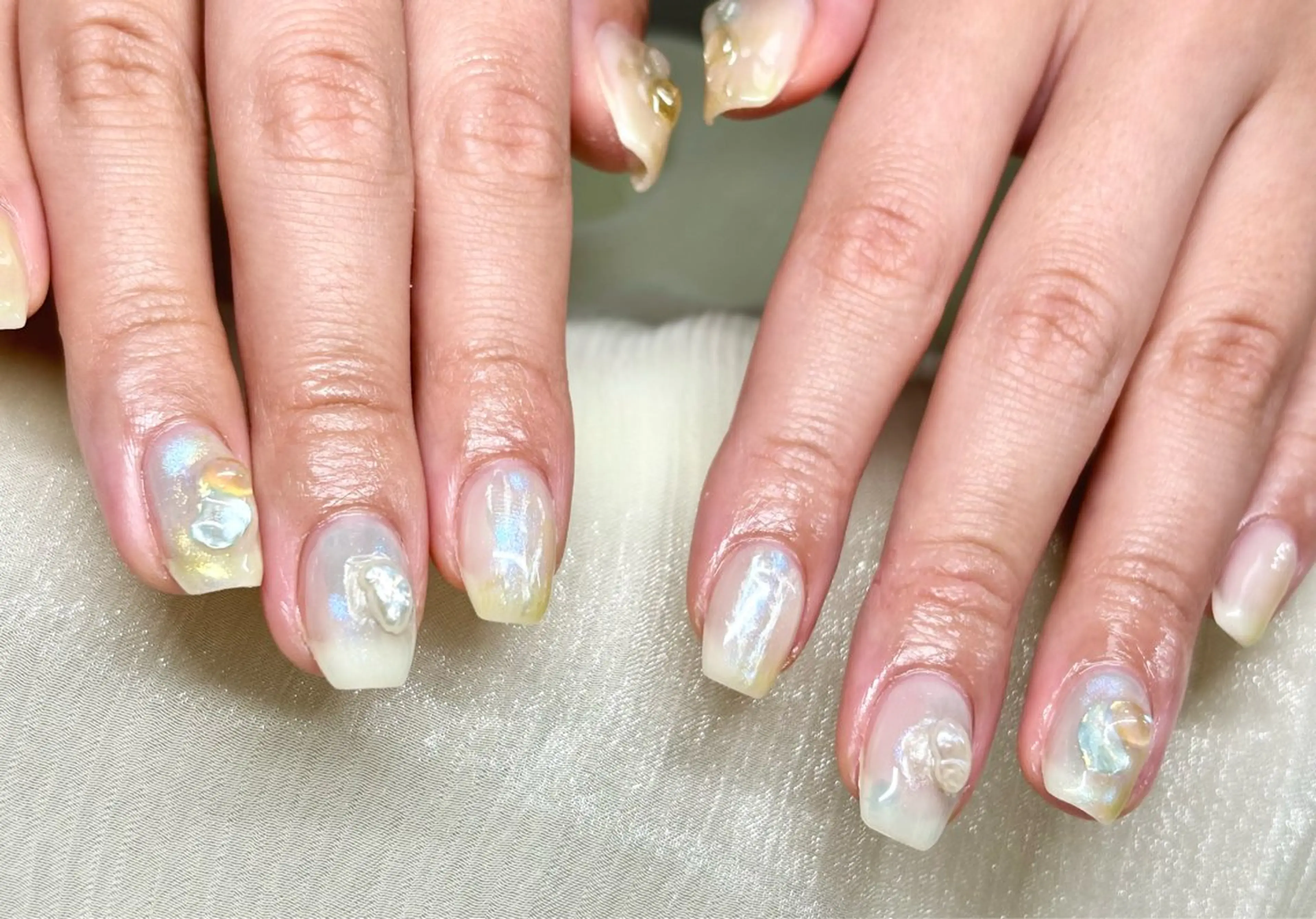 ネイル ニュアンスネイル 春ネイル N.KIRARI hanaのネイルデザイン