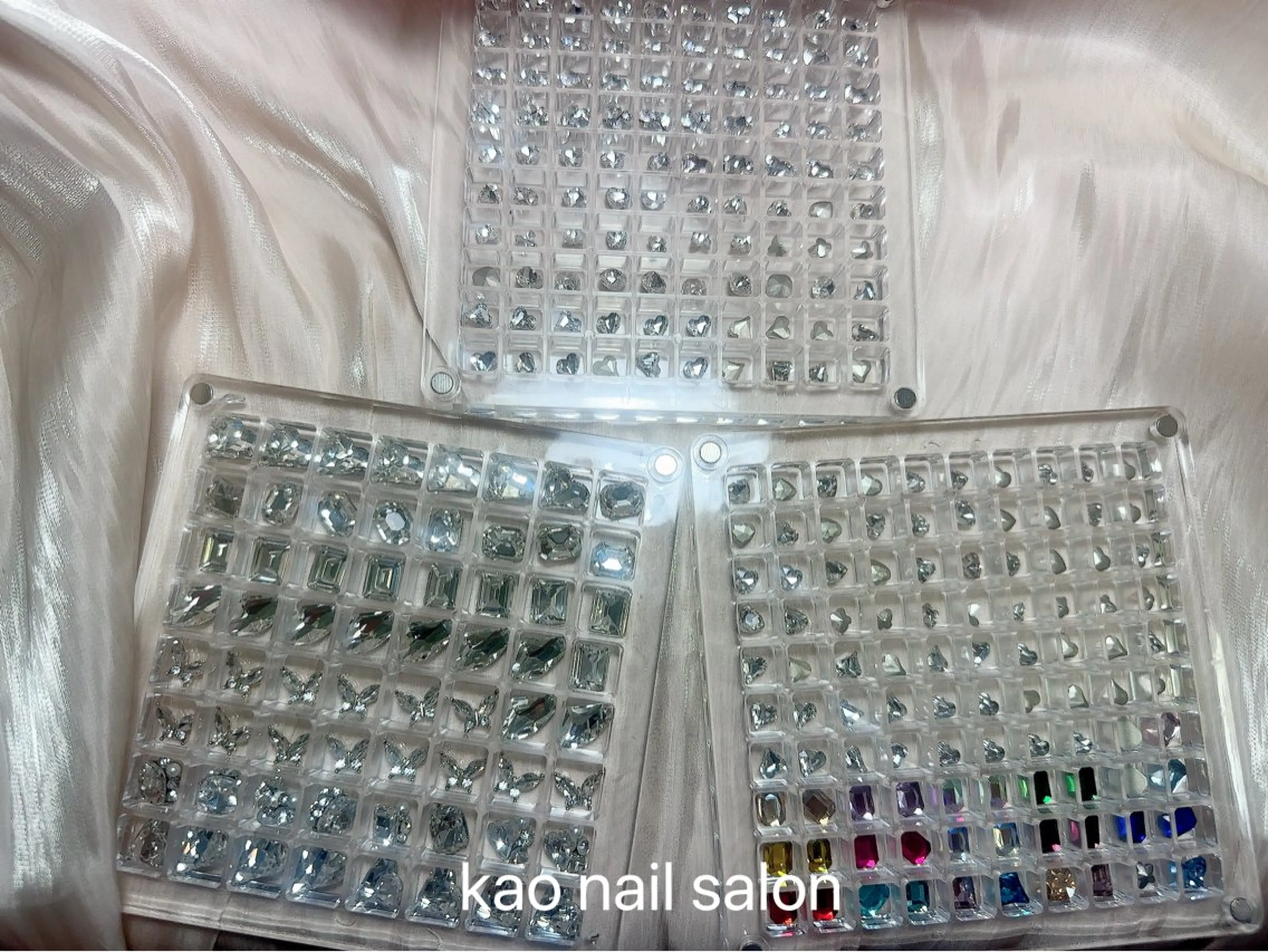 ネイル ストーンネイル ハンドネイル kao nail マグネット/長さだしのネイルデザイン