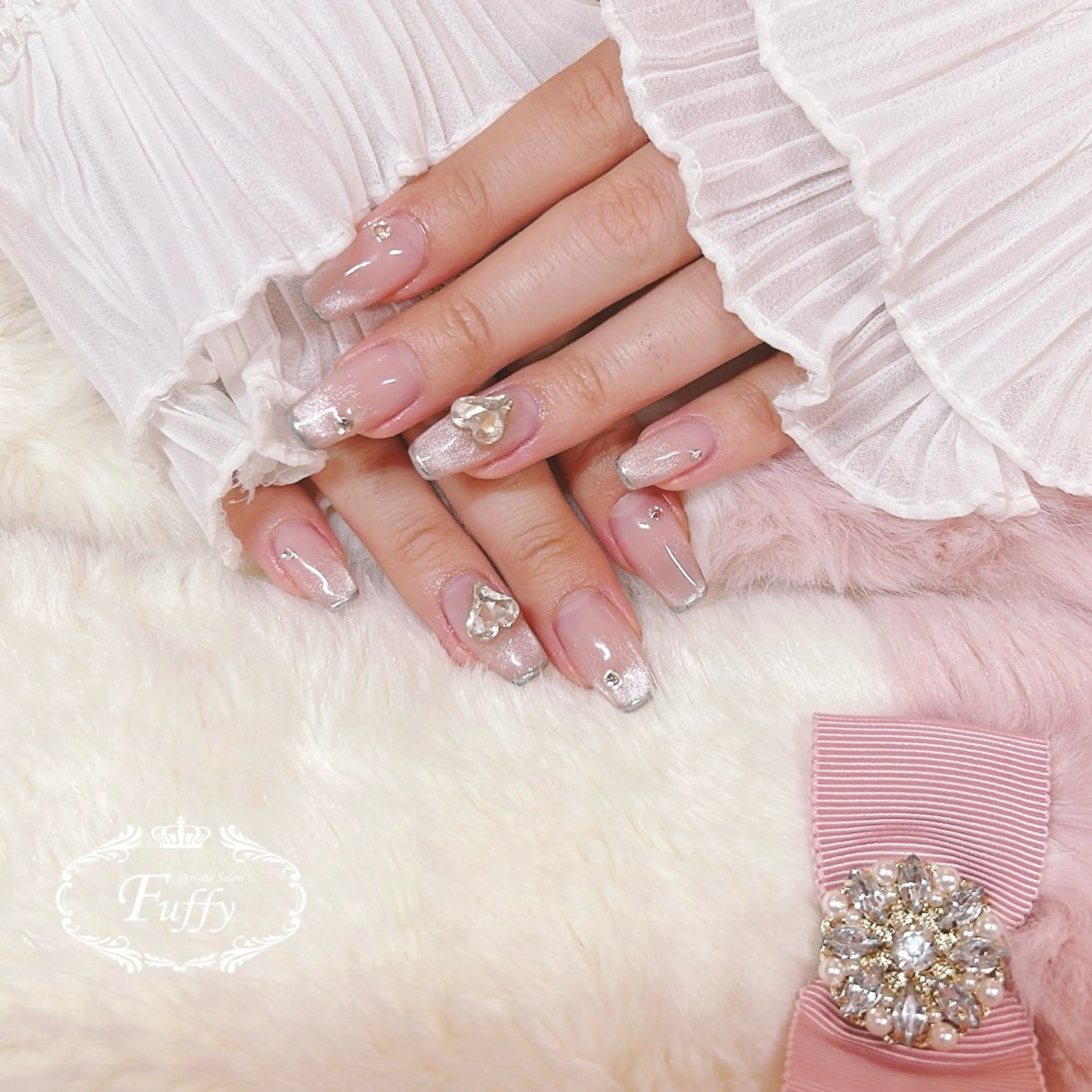 ネイル ハート ハンドネイル Fuffy所属・フーフィー Fuffyのネイルデザイン