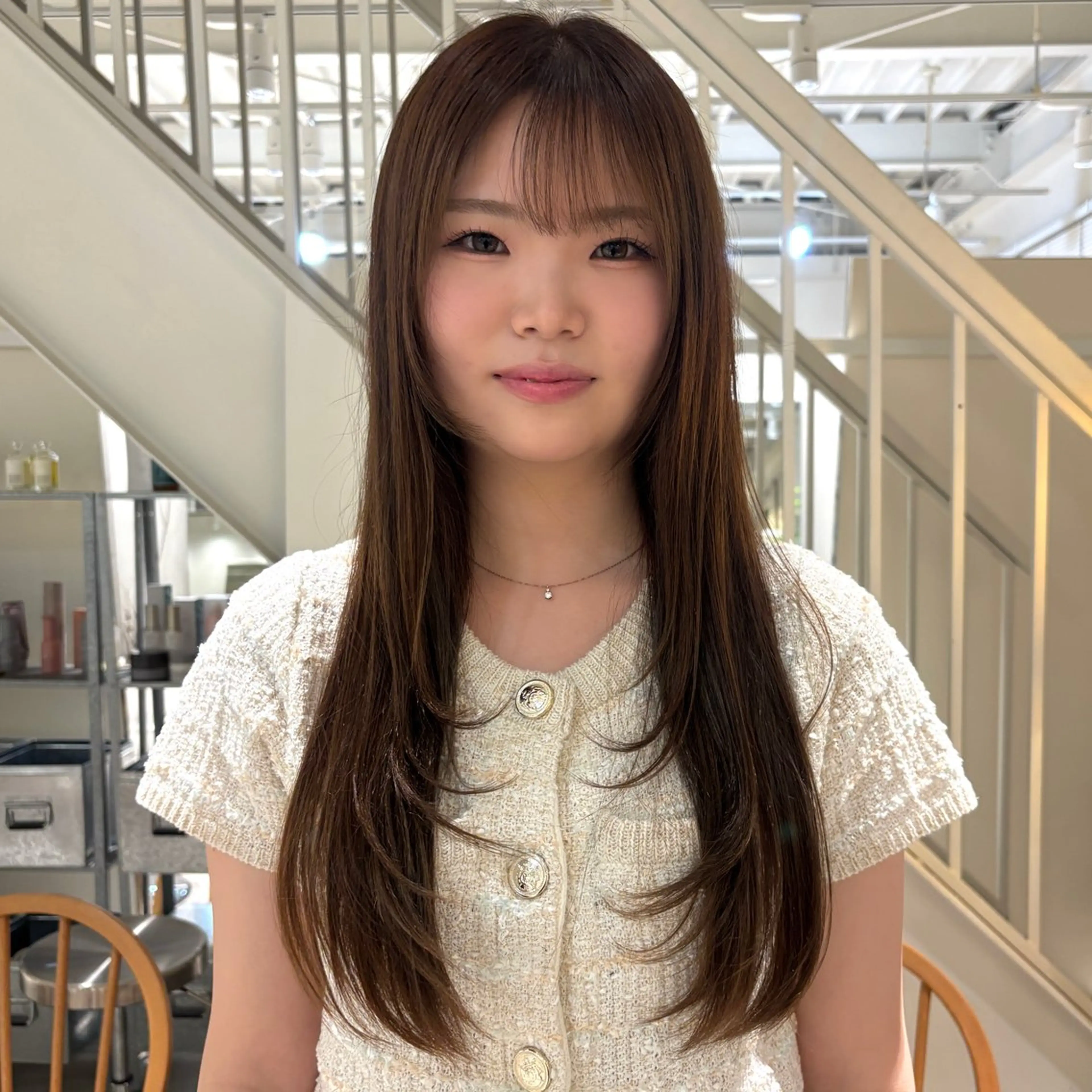ロング カラー ヘアカラー 林 咲弥那のヘアスタイル
