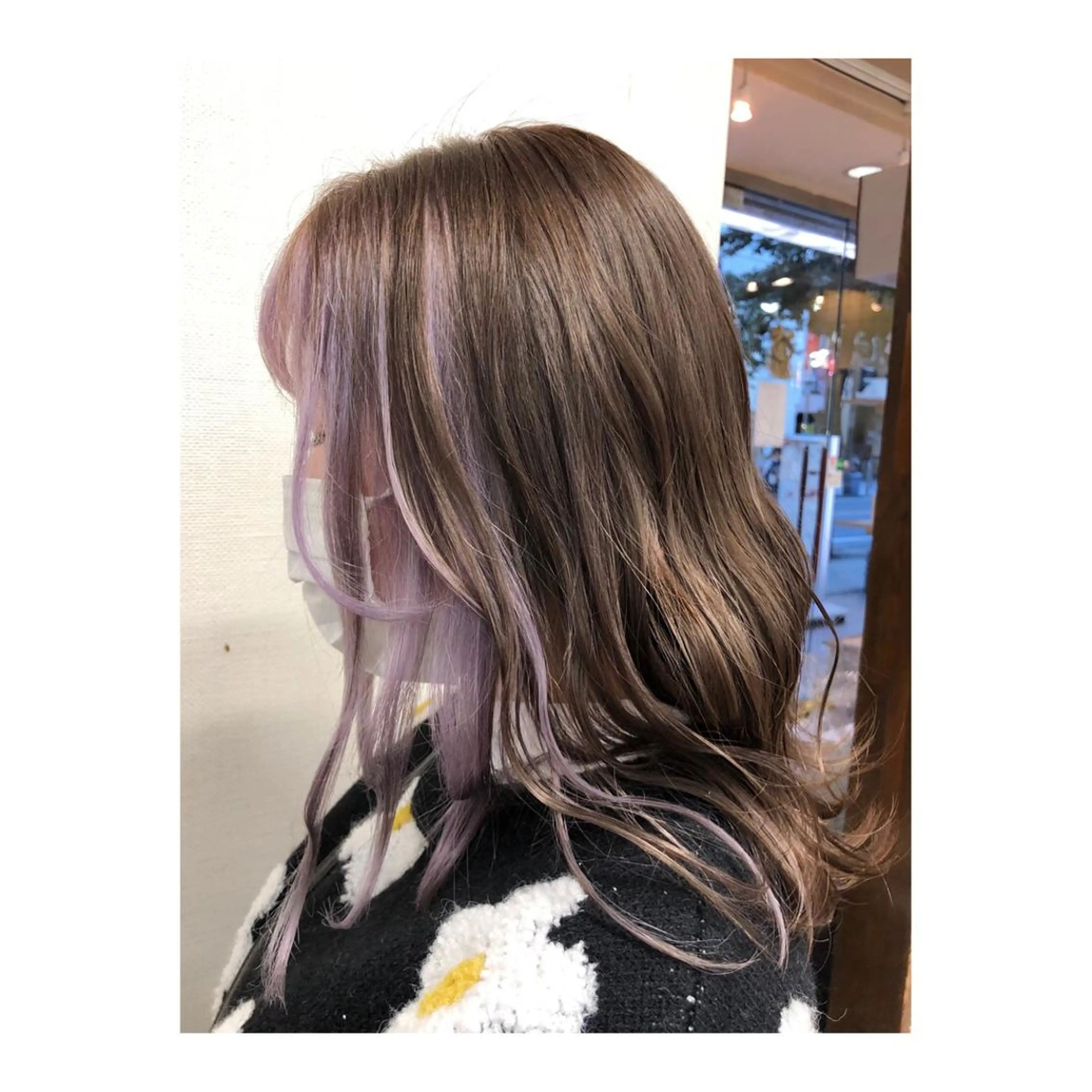 ロング カラー メンズ メンズブリーチ ミストバング ブリーチ ケアブリーチ フェイスフレーミング 白髪ぼかし脱白髪染め 大塚綾のヘアスタイル