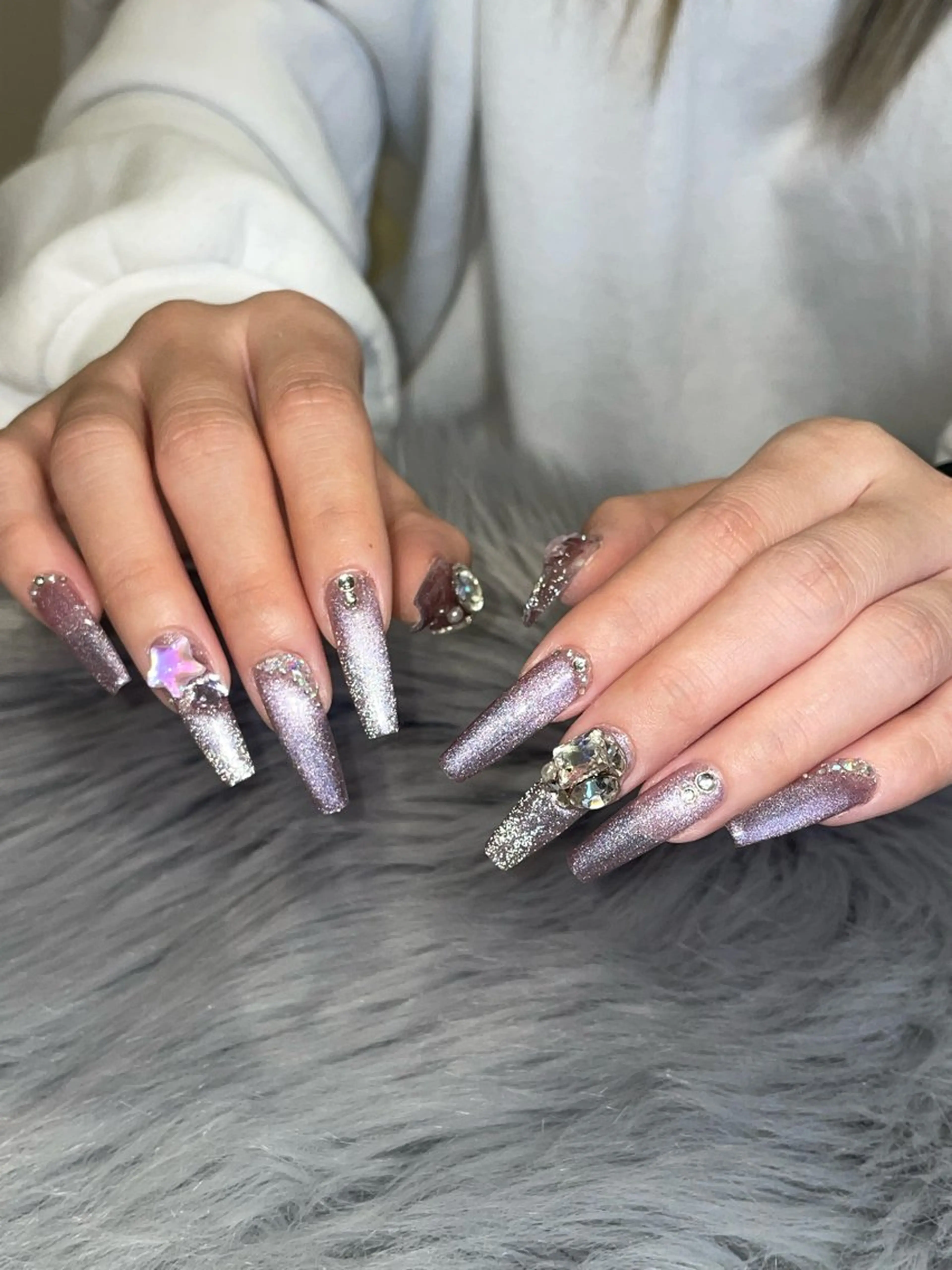 ネイル ラメ(グリッター) RICO NAIL所属・RICO Nail パーツつけ放題🌈のネイルデザイン