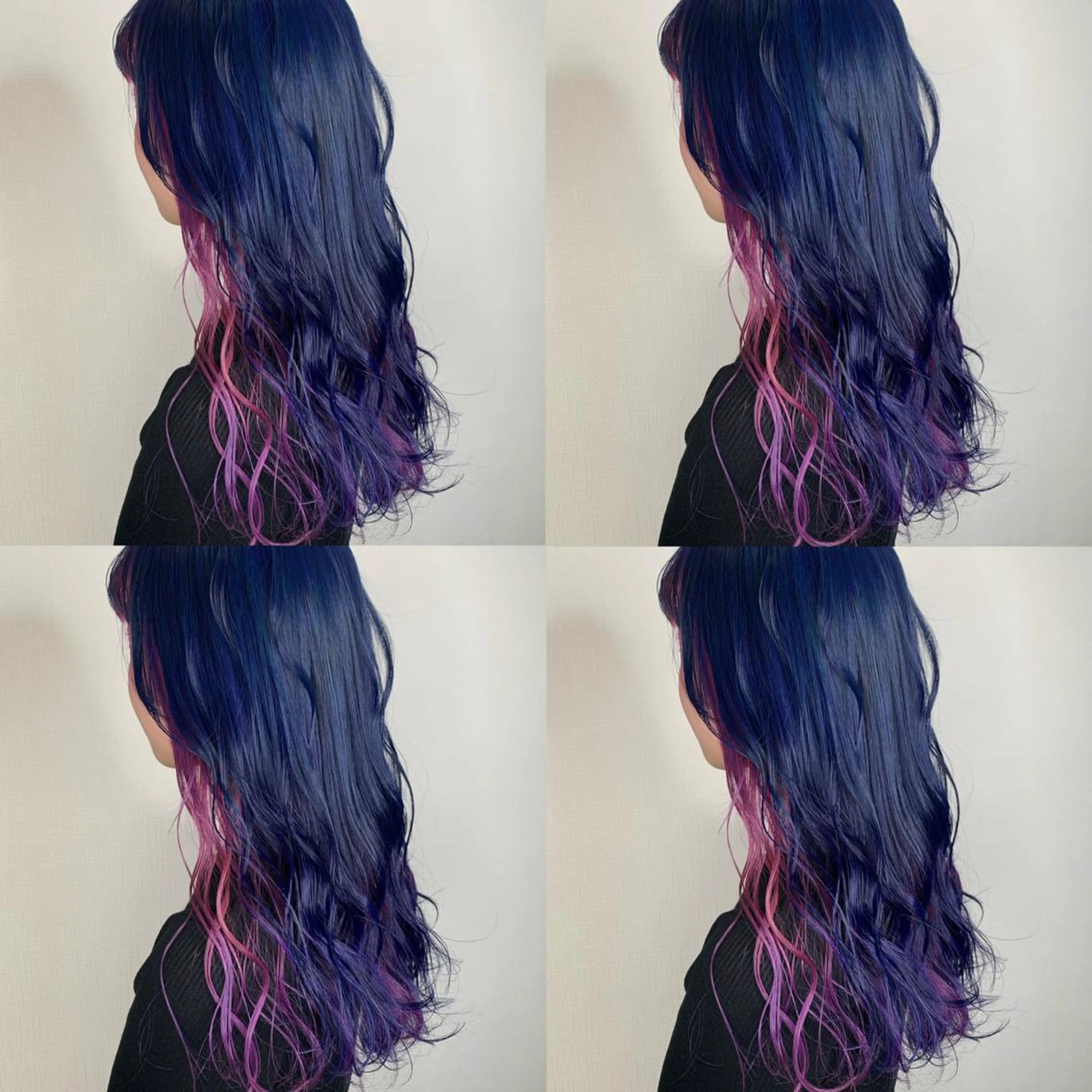 ロング カラー ブルーカラー ラベンダーカラー ラベンダーピンク ピンクカラー ヘアカラー 袴田 伊代のヘアスタイル