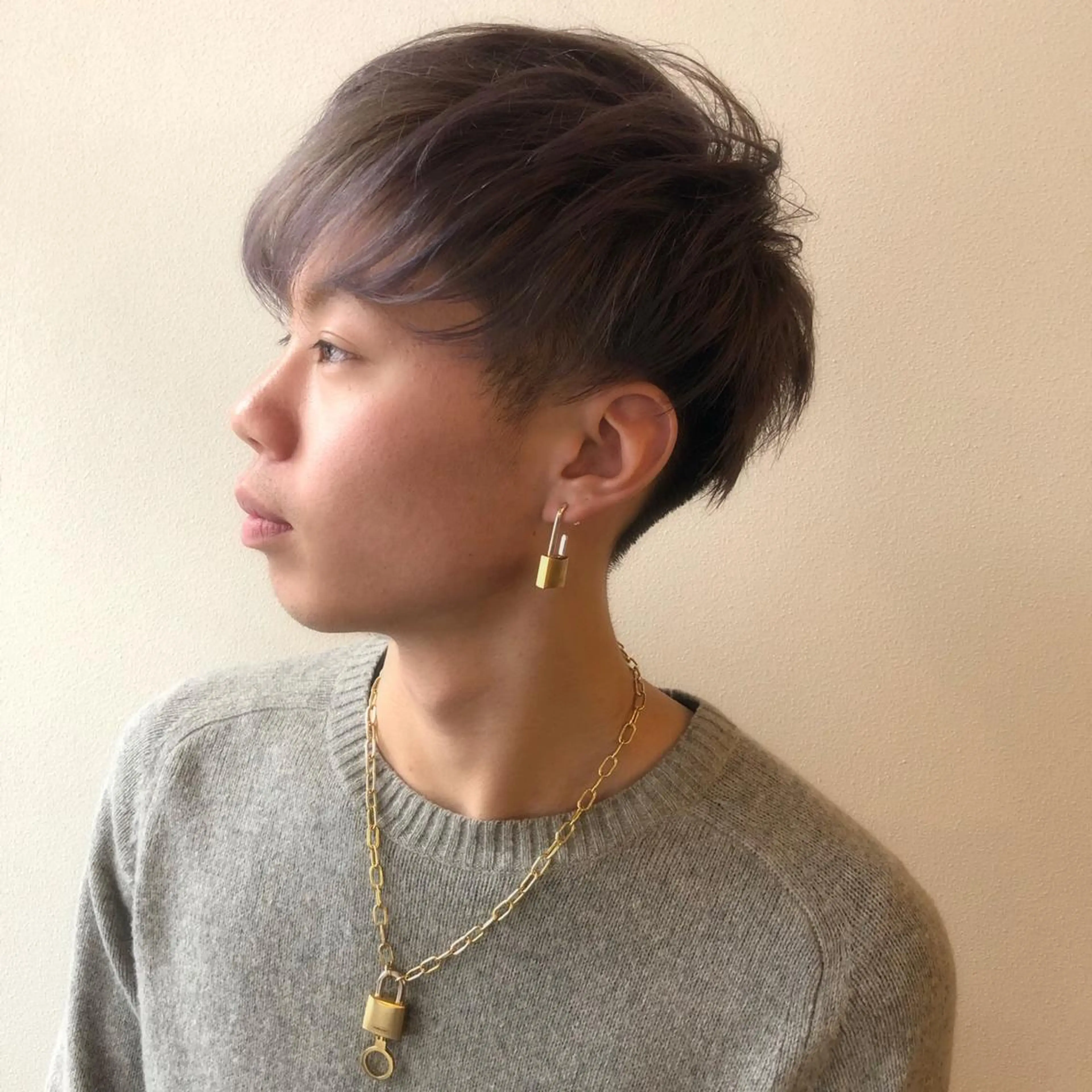 ショート カラー メンズ グレージュ カット ヘアカラー Tiger  Lily所属・江藤 星史のヘアスタイル