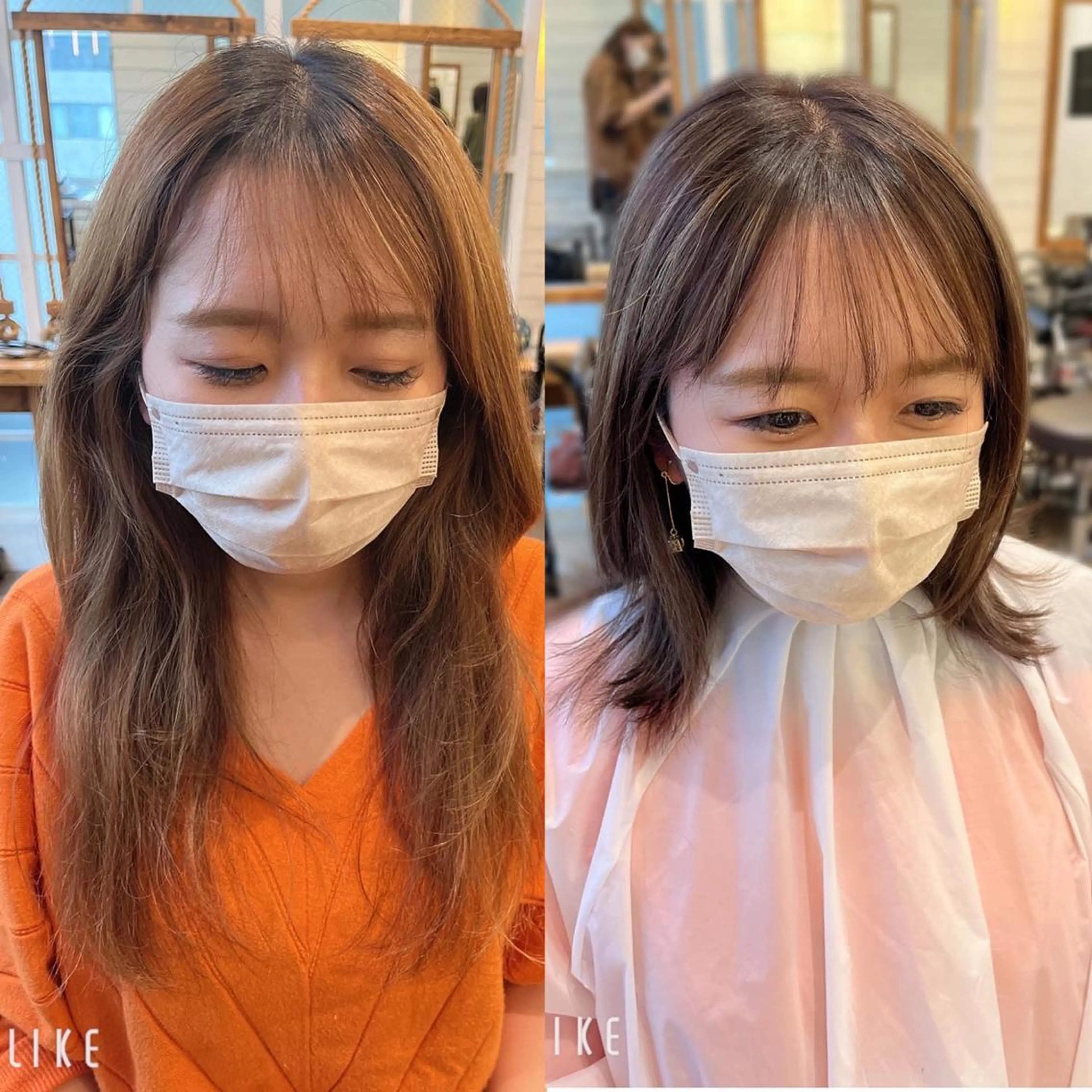 ミディアム カット ヘアカラー トリートメント ⭐️ アユミ⭐️のヘアスタイル
