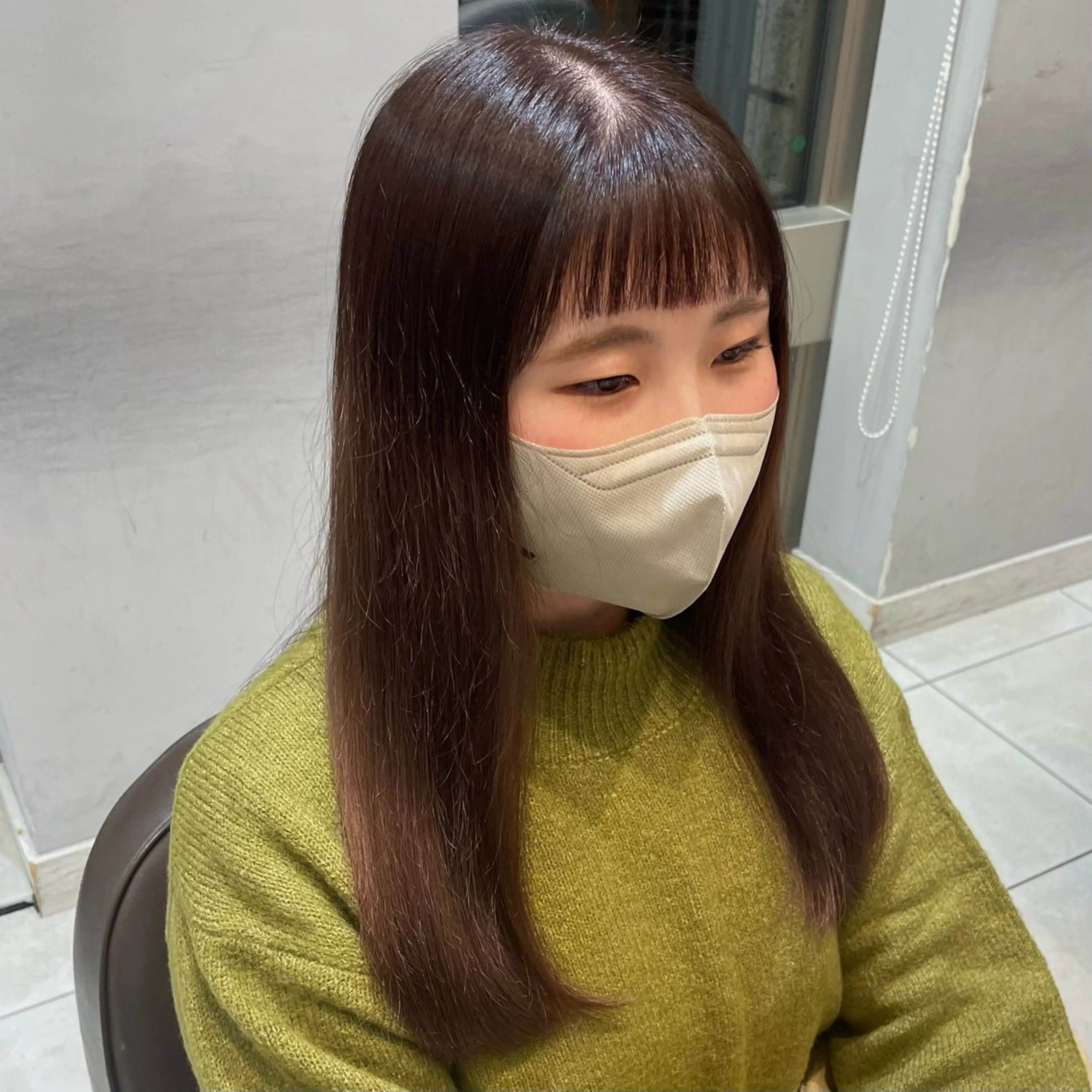 ロング 🩶赤み消しカラー 🐈‍⬛荻野美思🐾のヘアスタイル