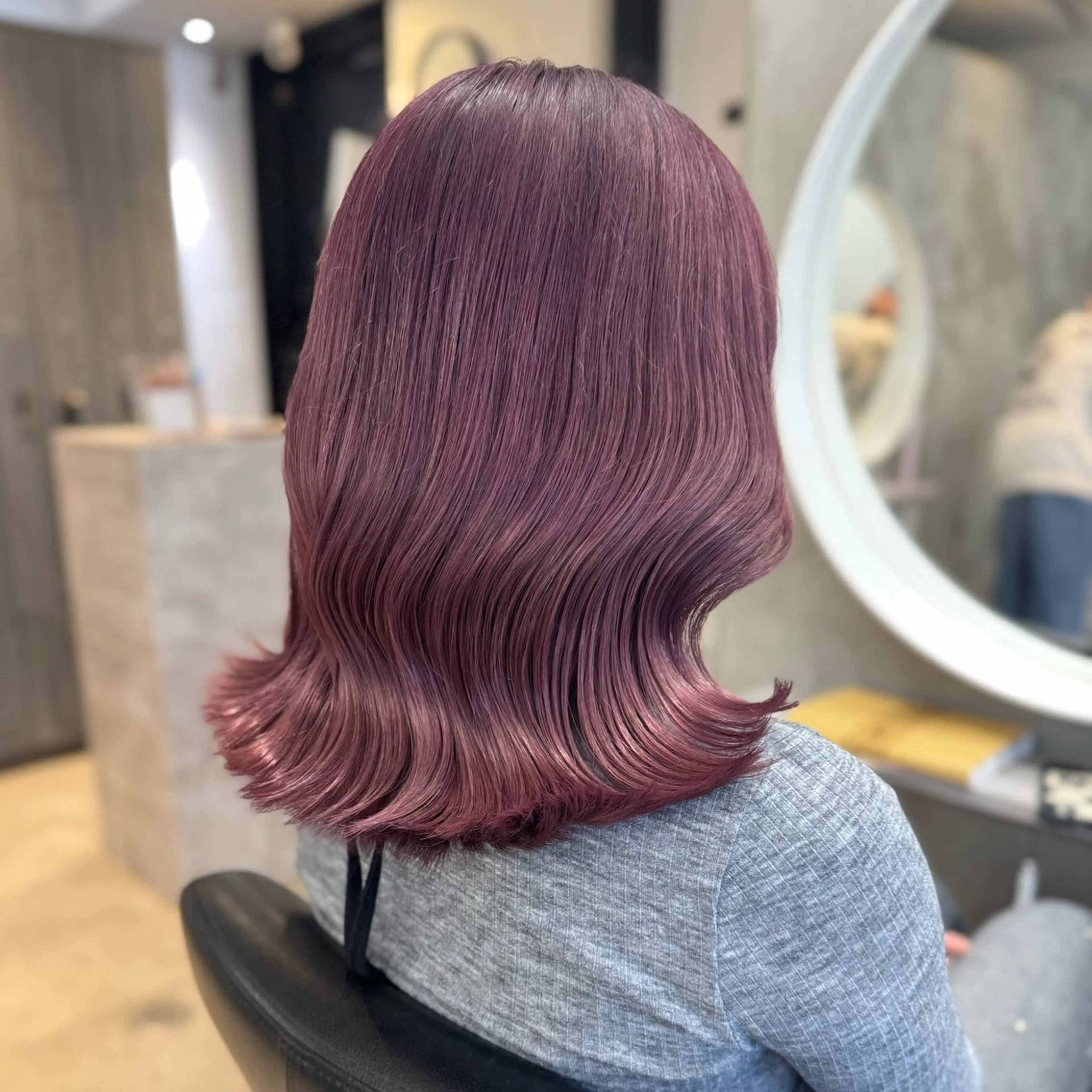 ミディアム カラー ブリーチ ラベンダーカラー ピンクカラー ピンクラベンダー ヘアカラー トリートメント ruki/梅田【ラベ ンダー・グレージュ】のヘアスタイル