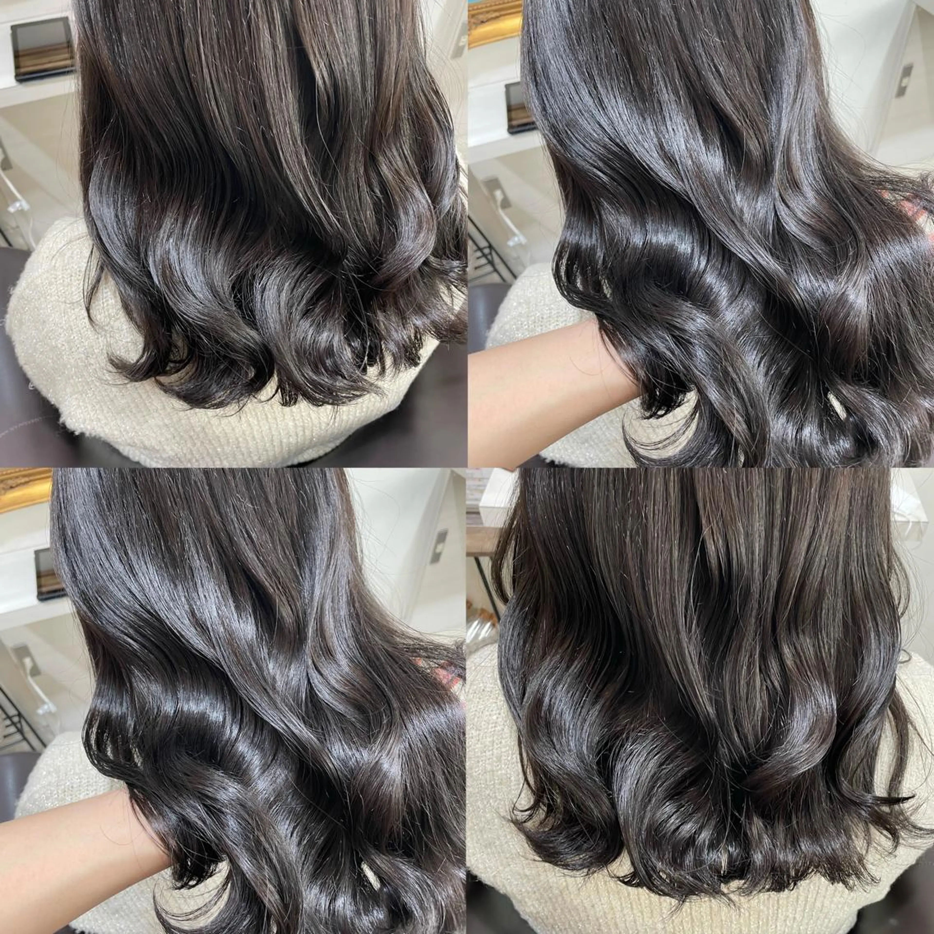 セミロング ヘアカラー トリートメント 髪質改善×透明感× 艶髪🥀HIYORIのヘアスタイル