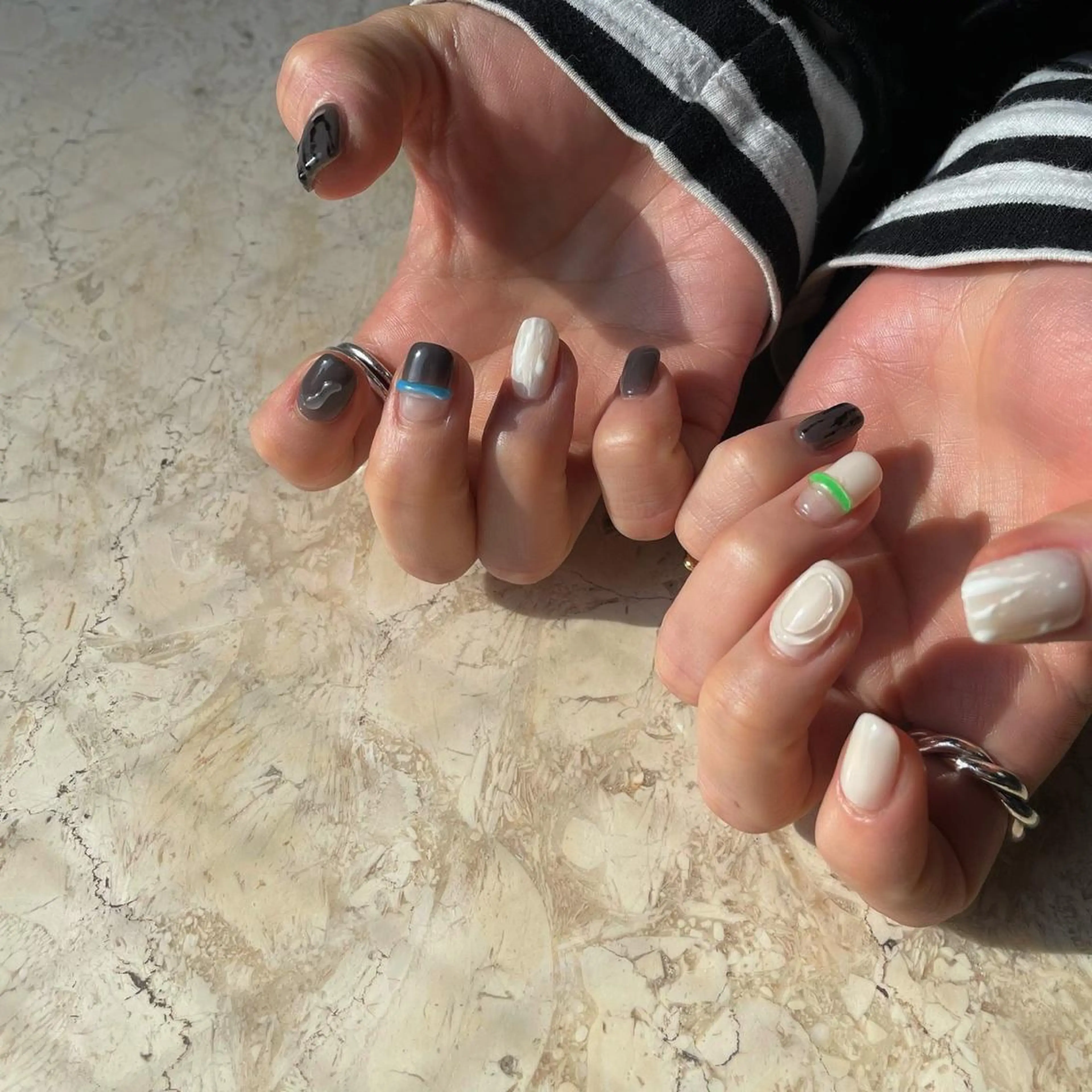 ネイル アートネイル フレンチネイル ジェルネイル 韓国ネイル マグネットネイル ハンドネイル フットネイル nail salon mieux(ミュー)のネイルデザイン