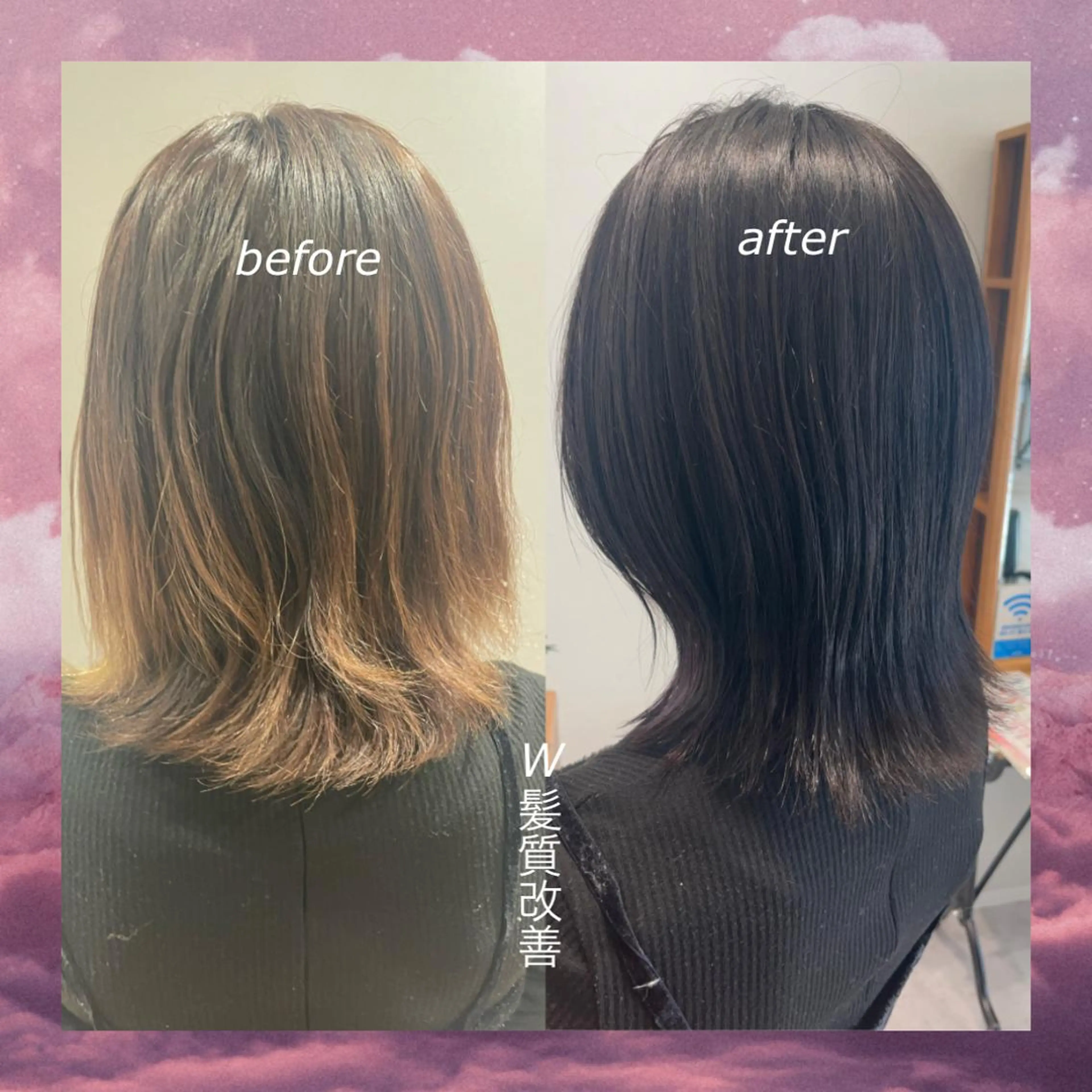 ミディアム カラー 透け感カラー asukaのヘアスタイル