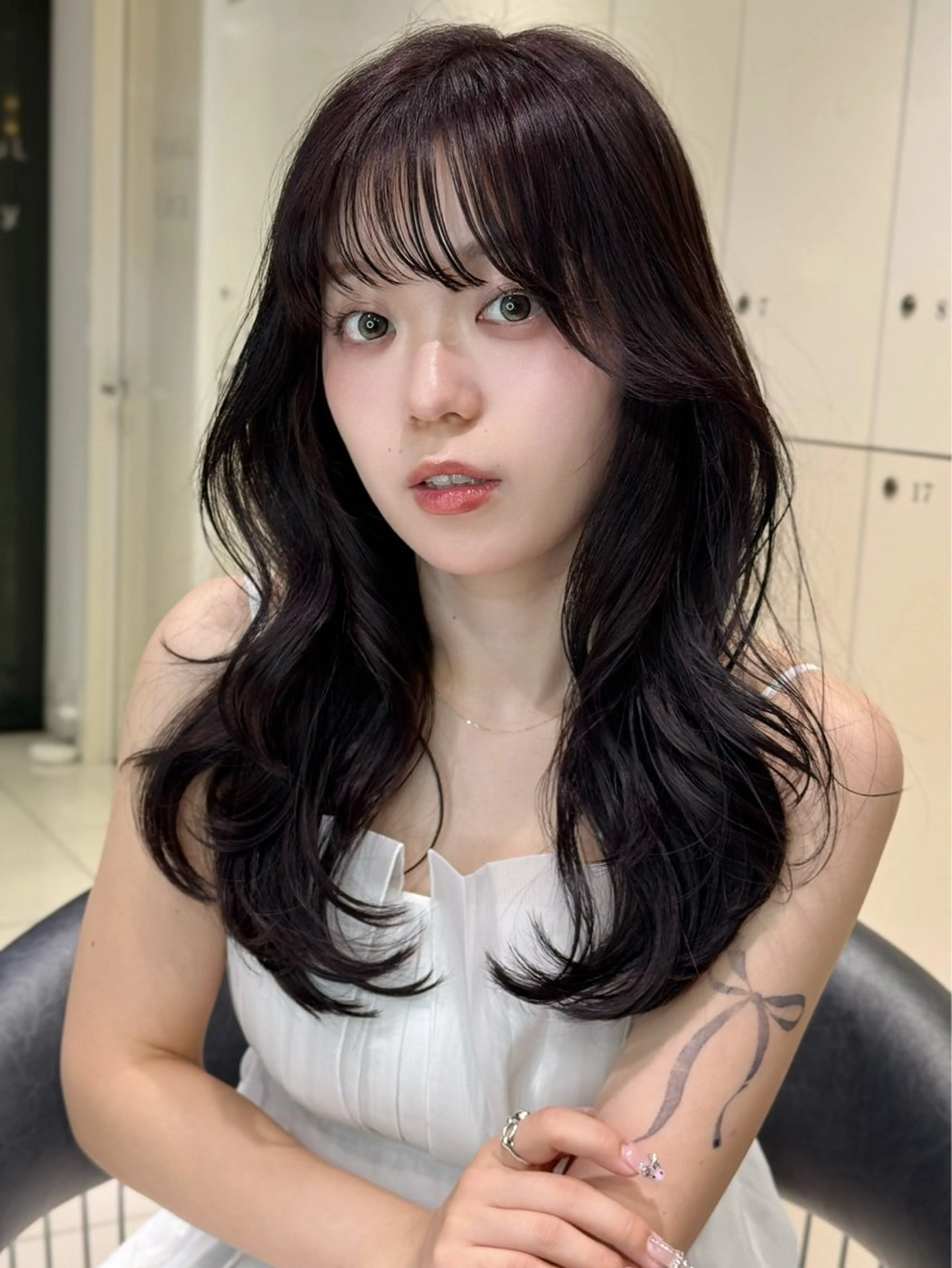 ロング 髪質改善 トリートメント ヘアカラー トリートメント 🍓韓国ぷるんと艶髪 🍓☁️HoNo☁️のヘアスタイル