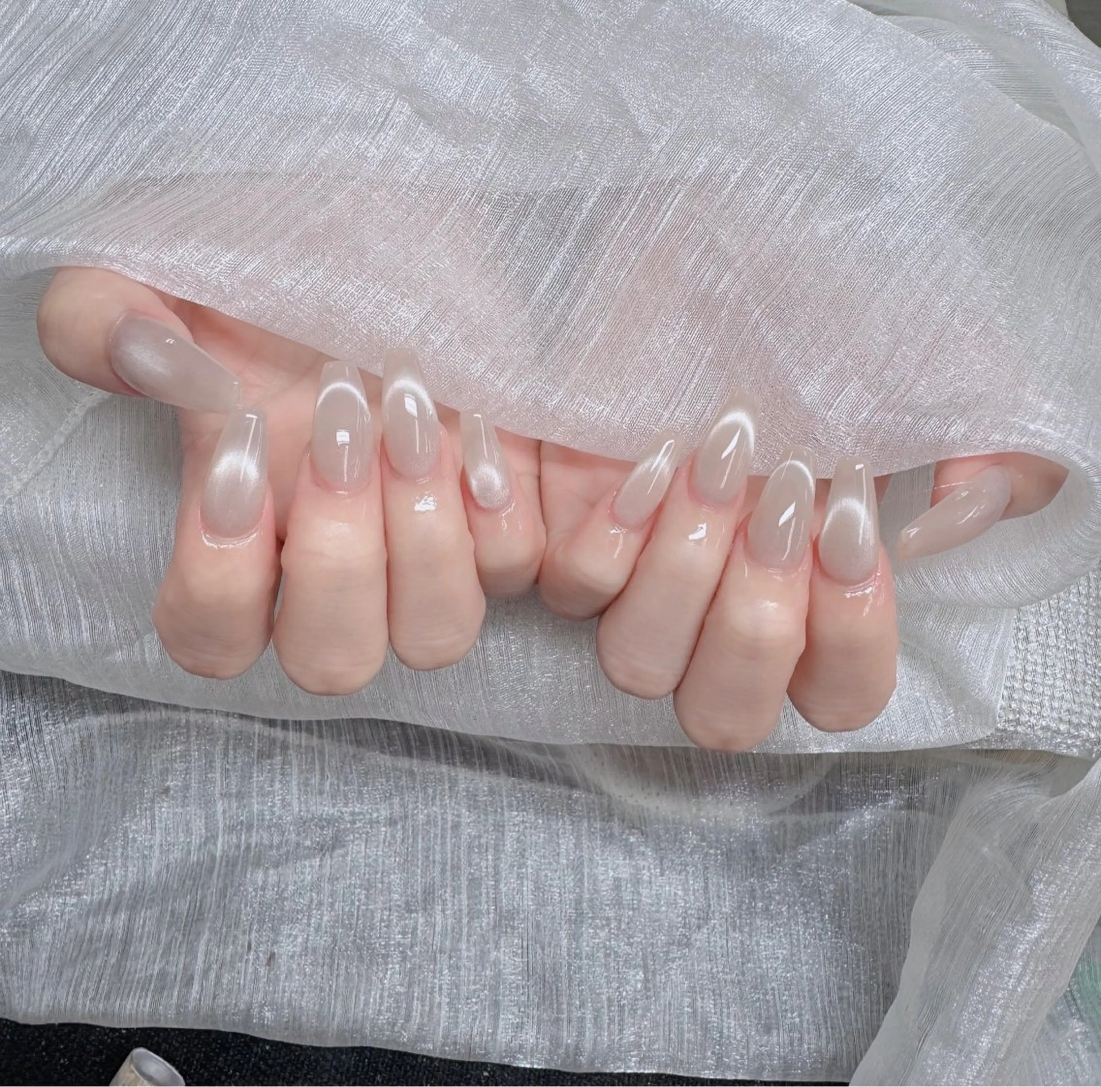 ネイル オーロラネイル フレンチネイル ジェルネイル ハロウィン キラキラネイル ハンドネイル H.baby Nail Salonのネイルデザイン