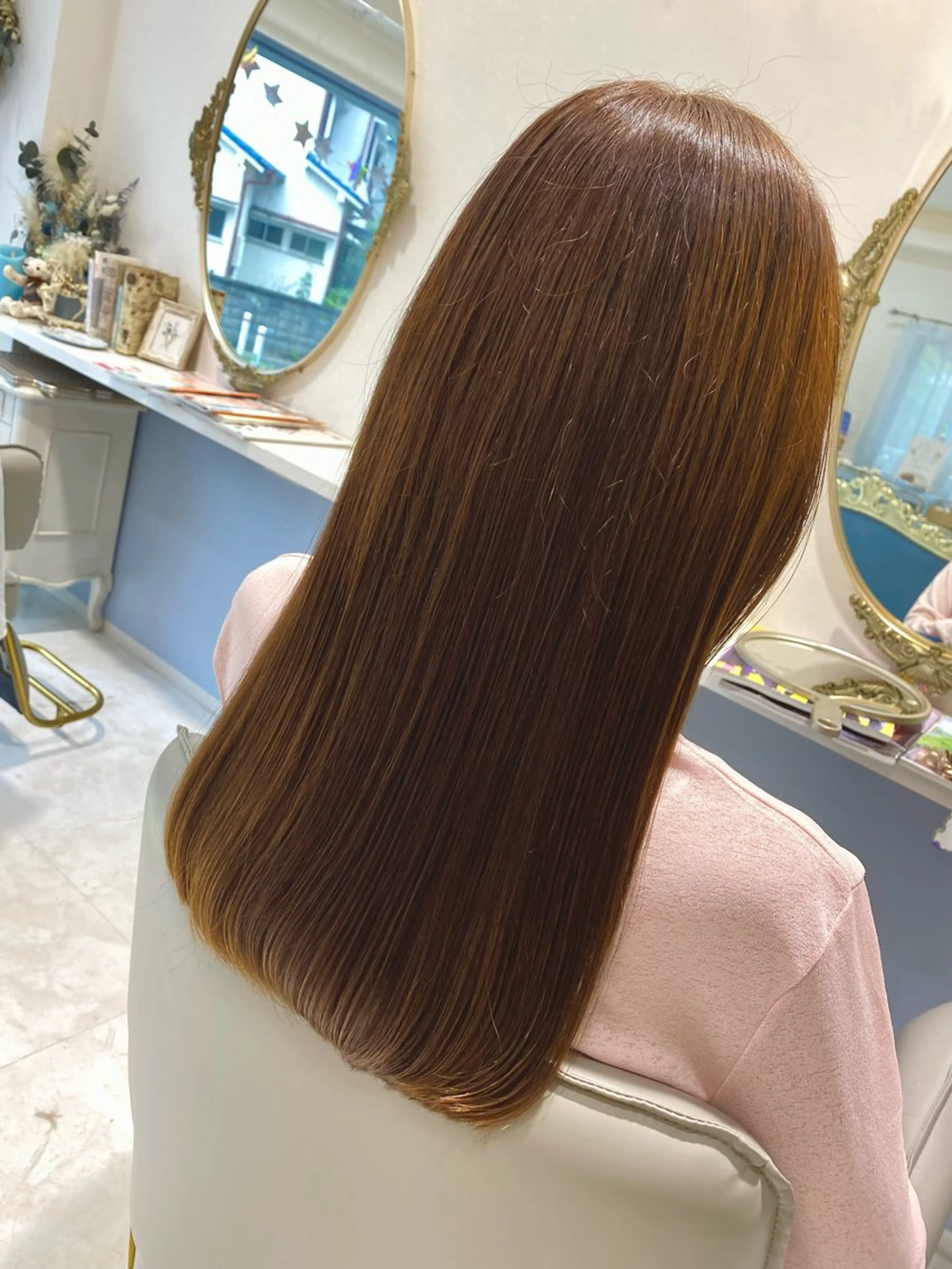 ロング カラー ベージュカラー 顔周りカット 韓国風ヘア ルミア所属・MASUMI ／LUMIAのヘアスタイル