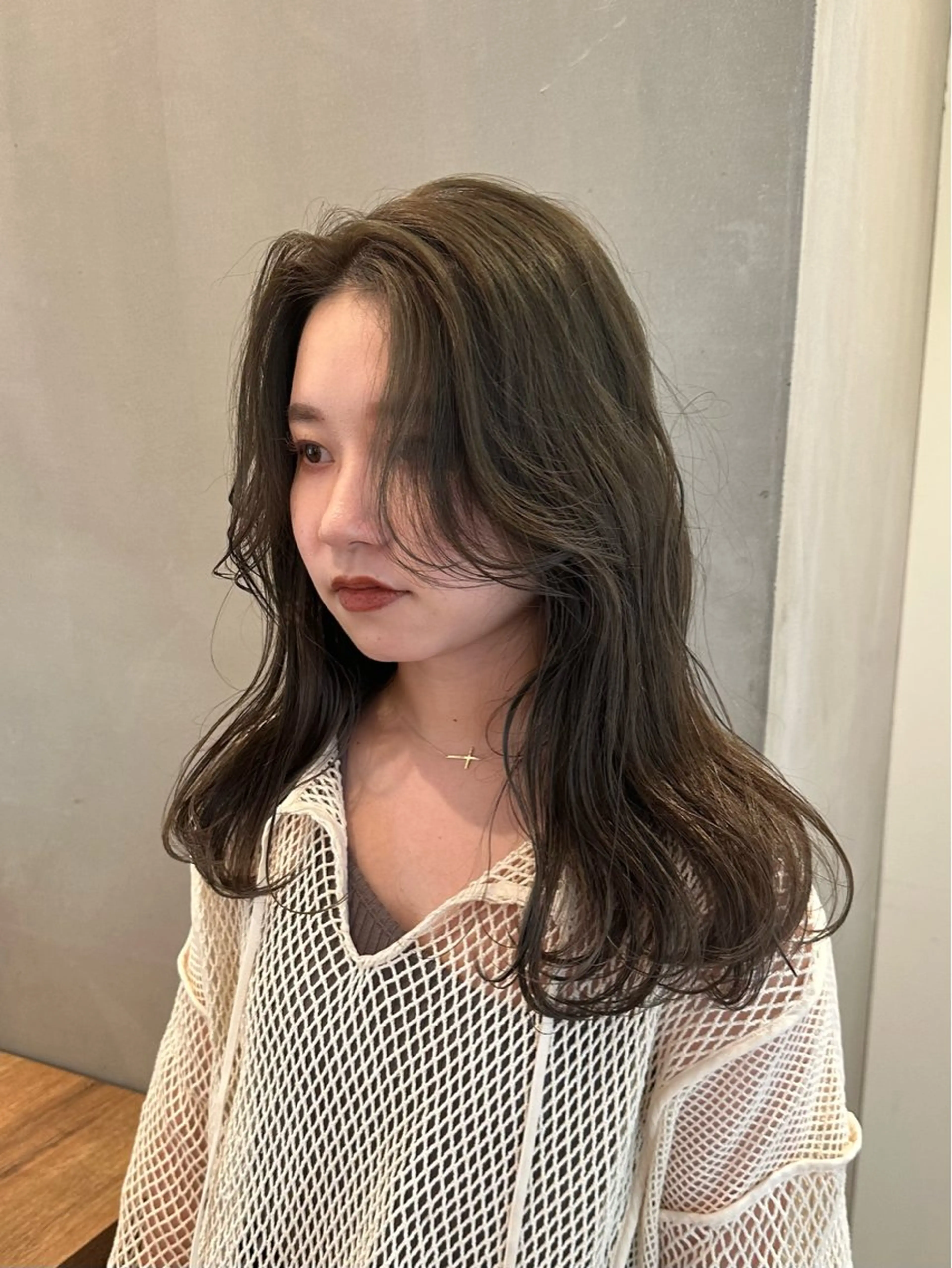 セミロング カット ヘアカラー トリートメント ハタケナカ コトネのヘアスタイル