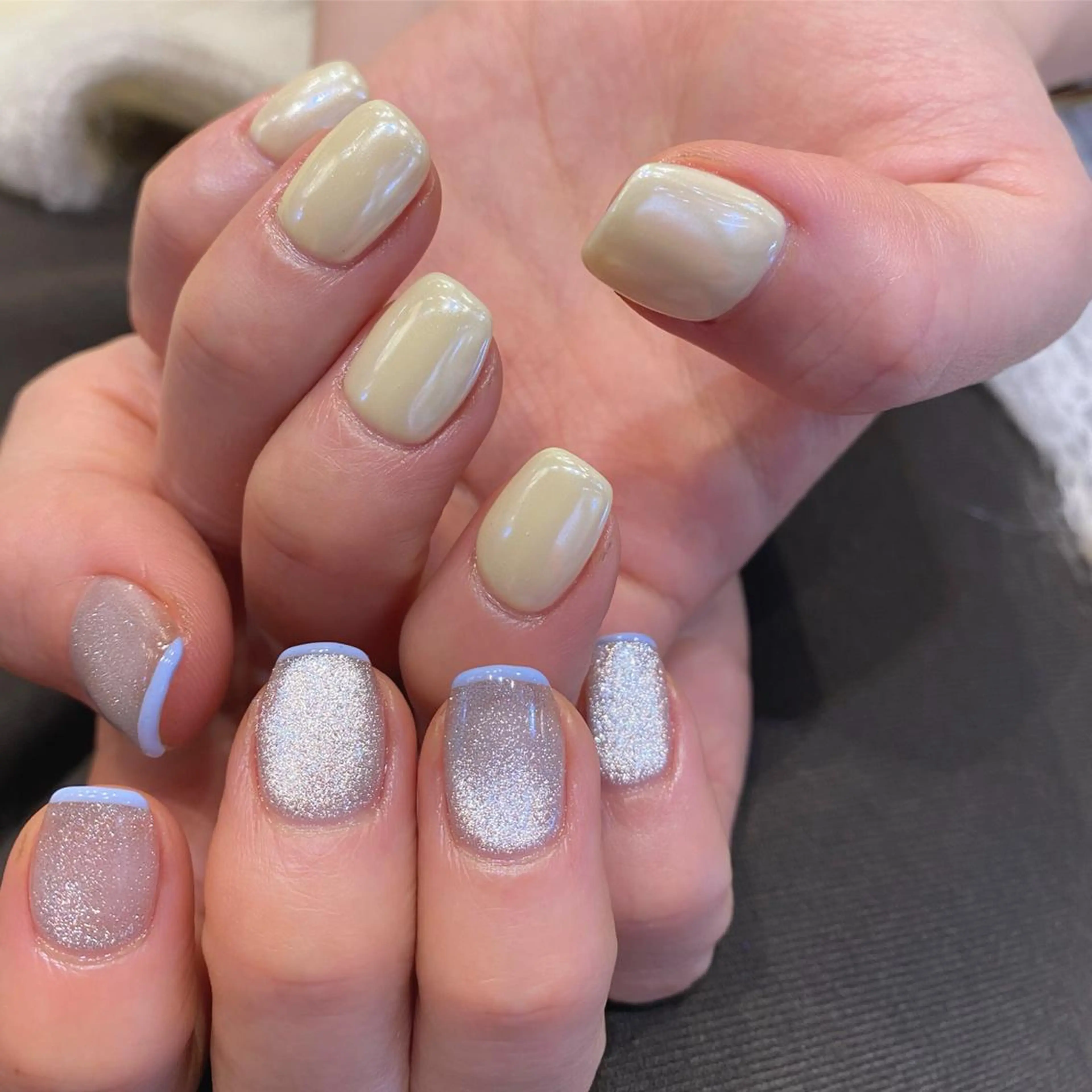 ネイル フレンチネイル マグネットネイル 🌼大西洋子 laughl🌼のネイルデザイン