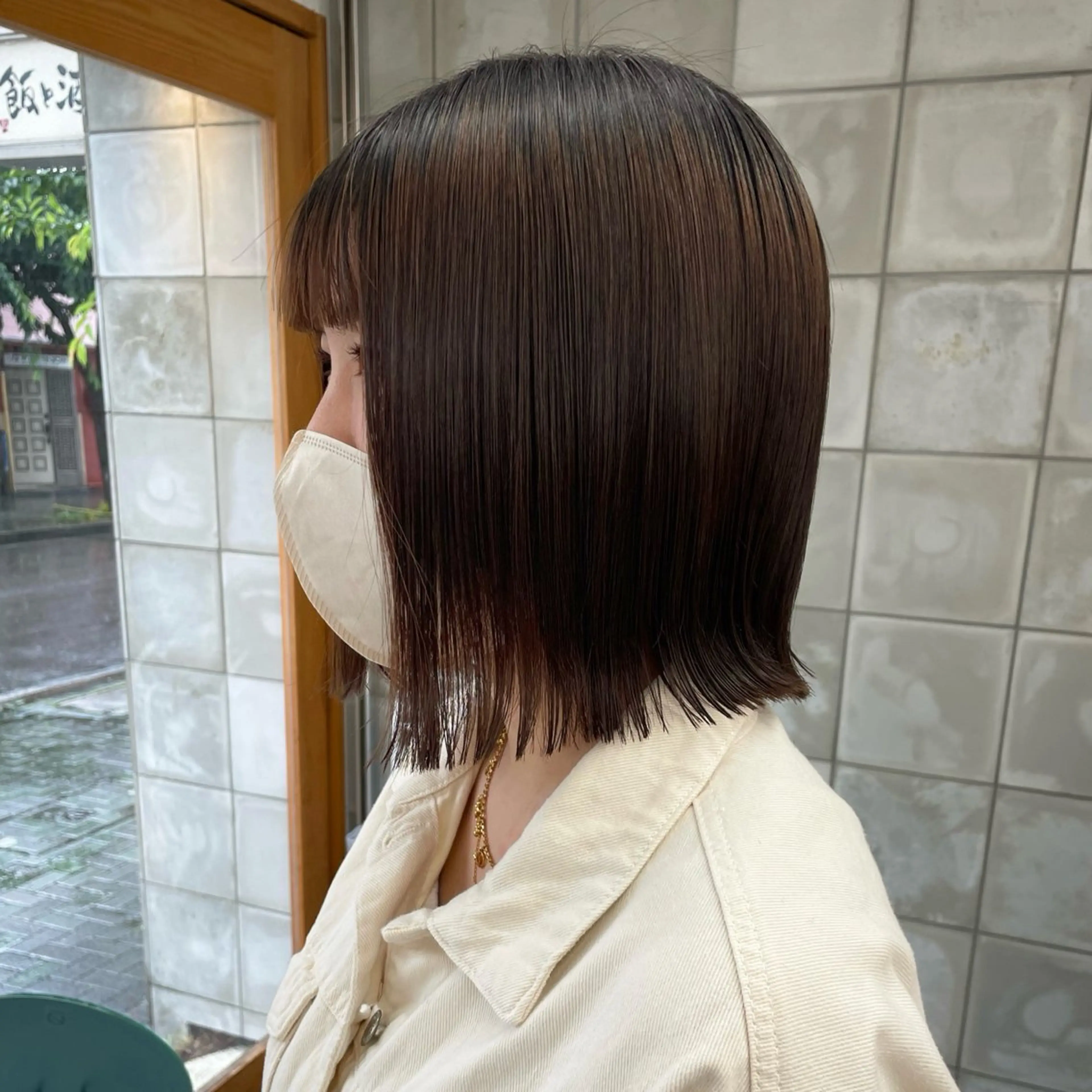 ショート 切りっぱなしボブ ボブ 外ハネヘア 榛葉 夢乃のヘアスタイル