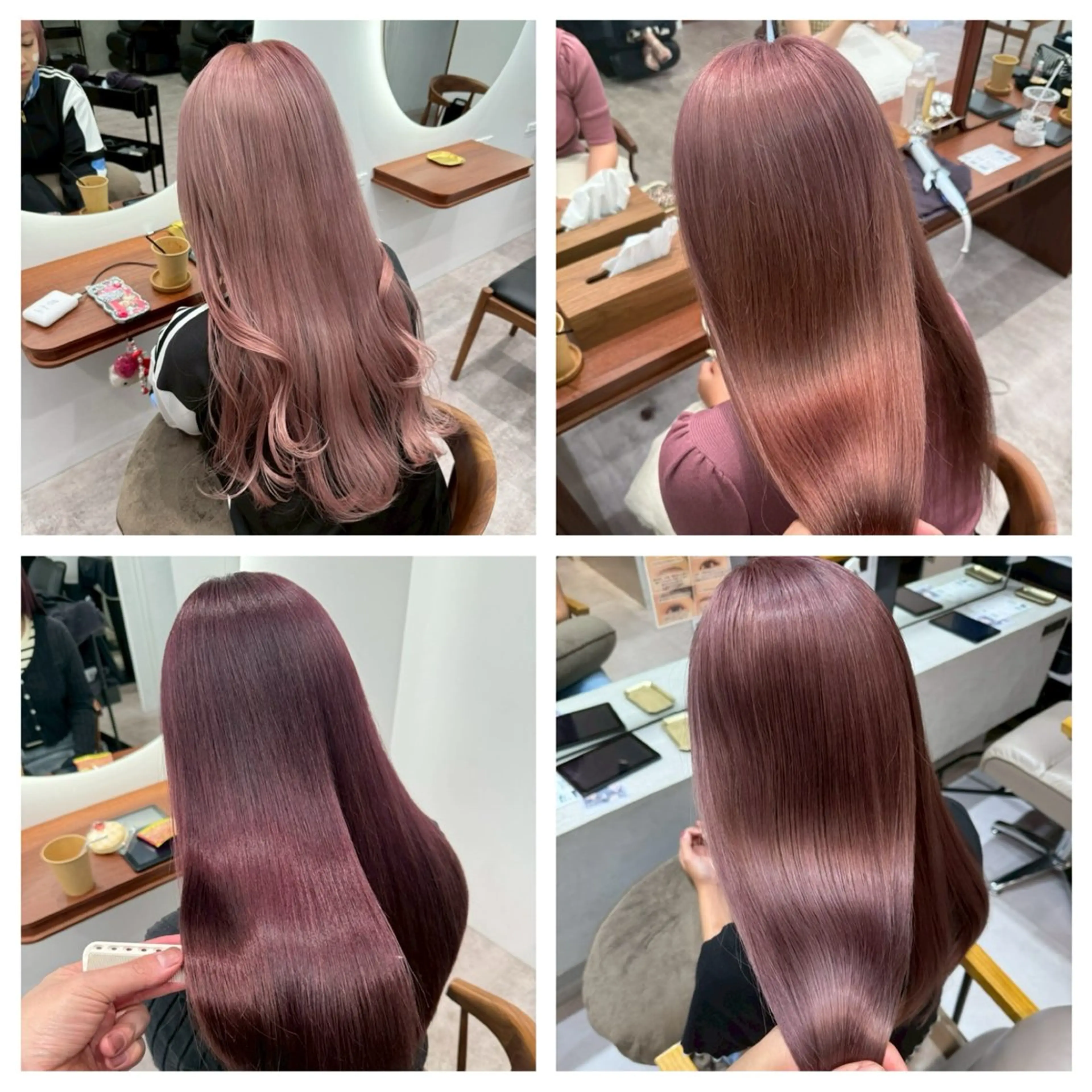 ロング ボブ ハッシュカット 髪質改善 韓国風ヘア レイヤーカット 🍀立川／ブリーチ ／@m1_16o🍀のヘアスタイル