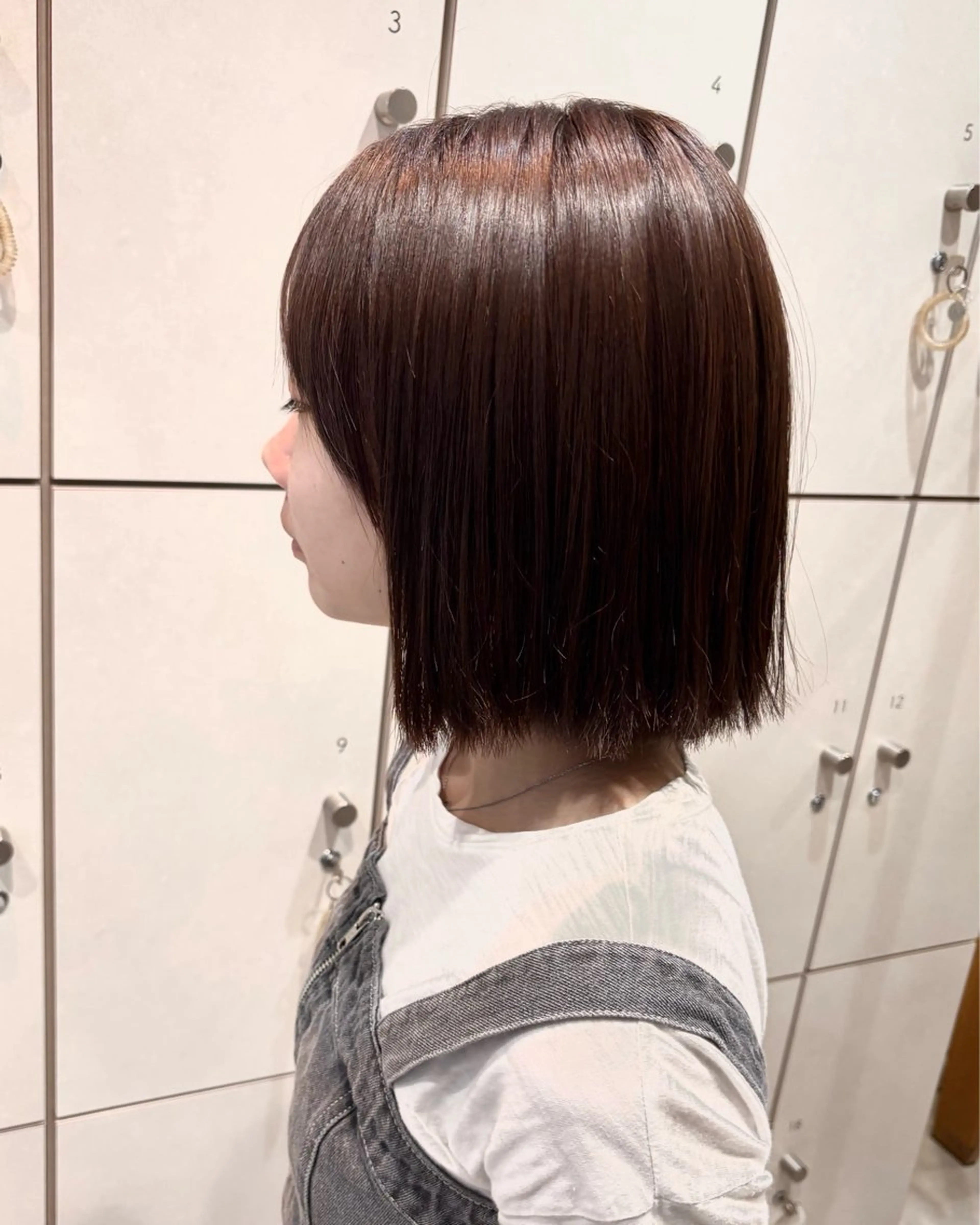 ショート カラー ブラウンカラー 透明感カラー マロンブラウン ボブ レイヤーカット カット ヘアカラー トリートメント ボブ/パーマ/金田 夏葵のヘアスタイル