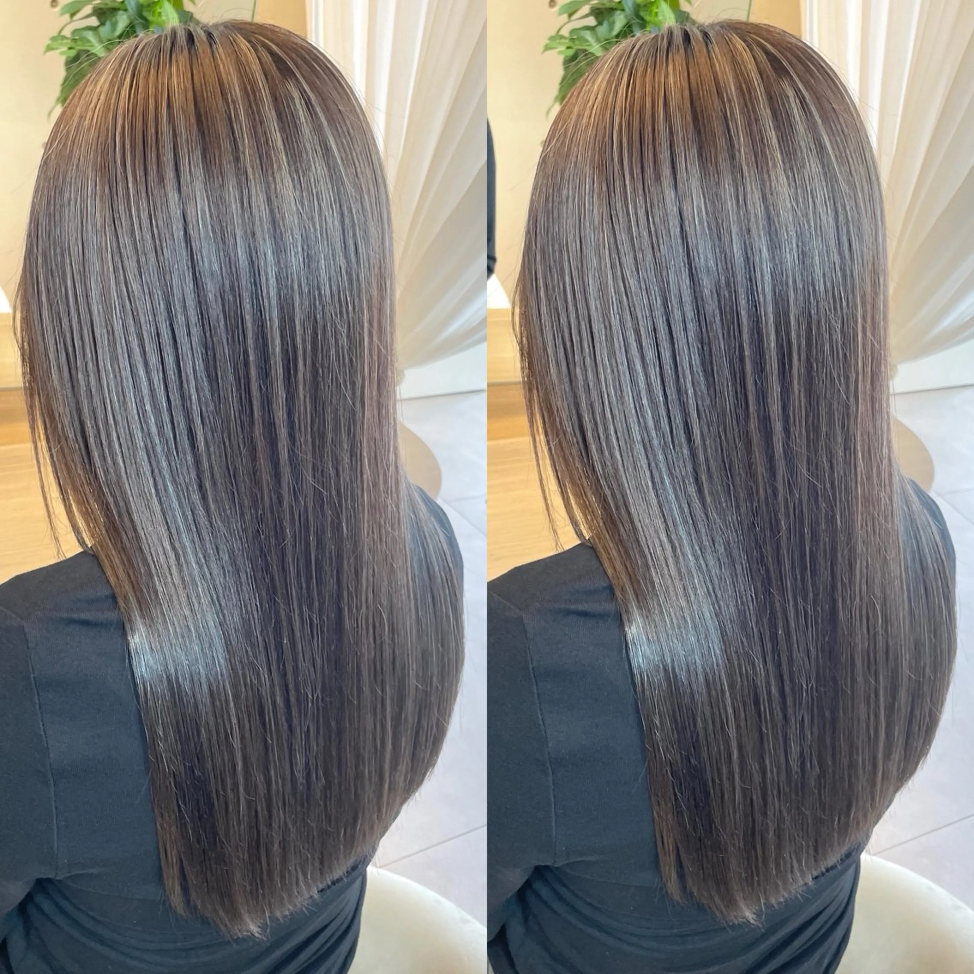 ロング カラー ハイライトカラー ハイライト カット ヘアカラー トリートメント ヘアセット ブリーチ無し透明感 カラー🦕まどかのヘアスタイル