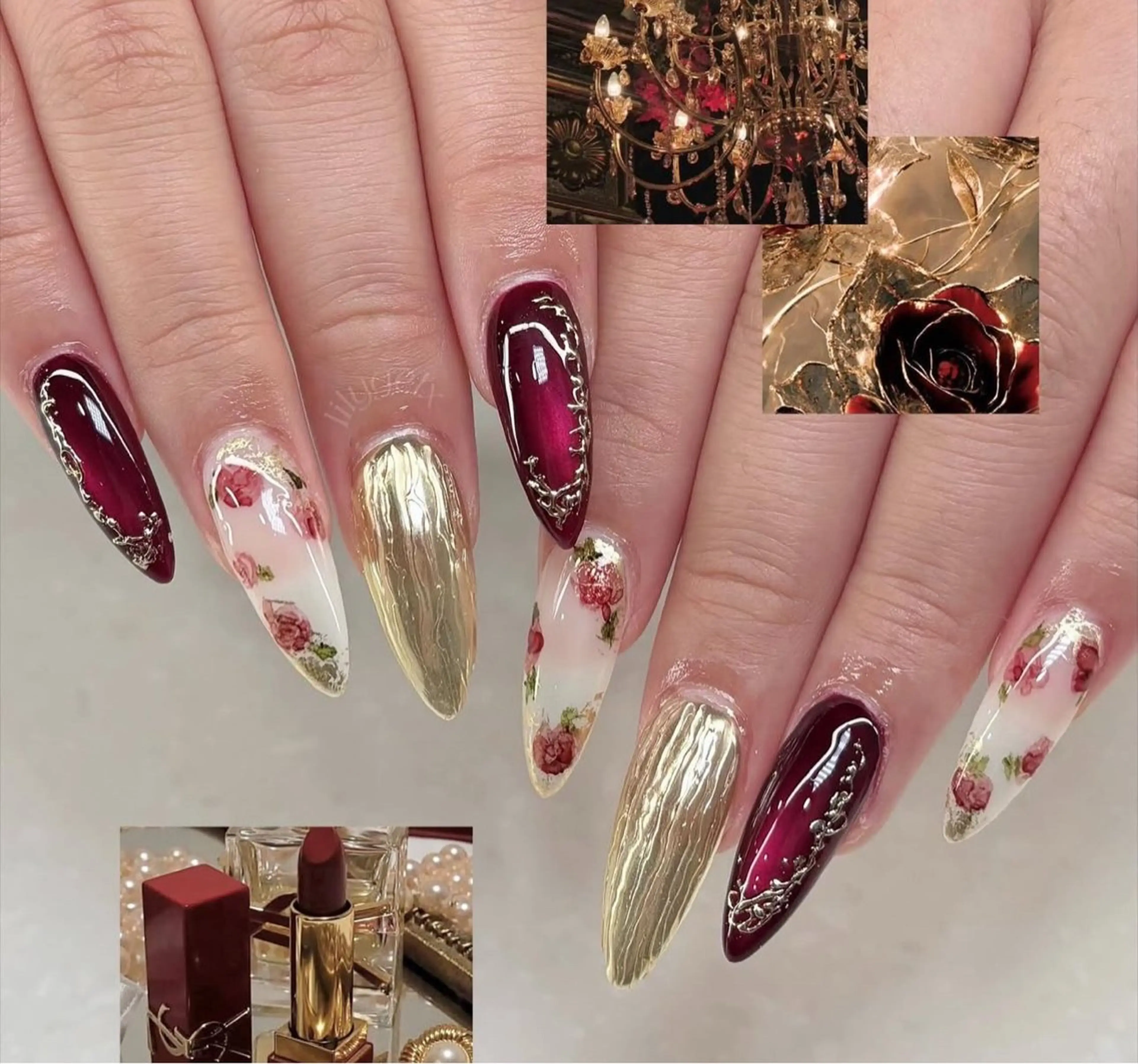 ネイル オーロラネイル フレンチネイル グラデーション ハロウィン 氷ネイル・うるうるネイル ハンドネイル H.baby Nail Salonのネイルデザイン