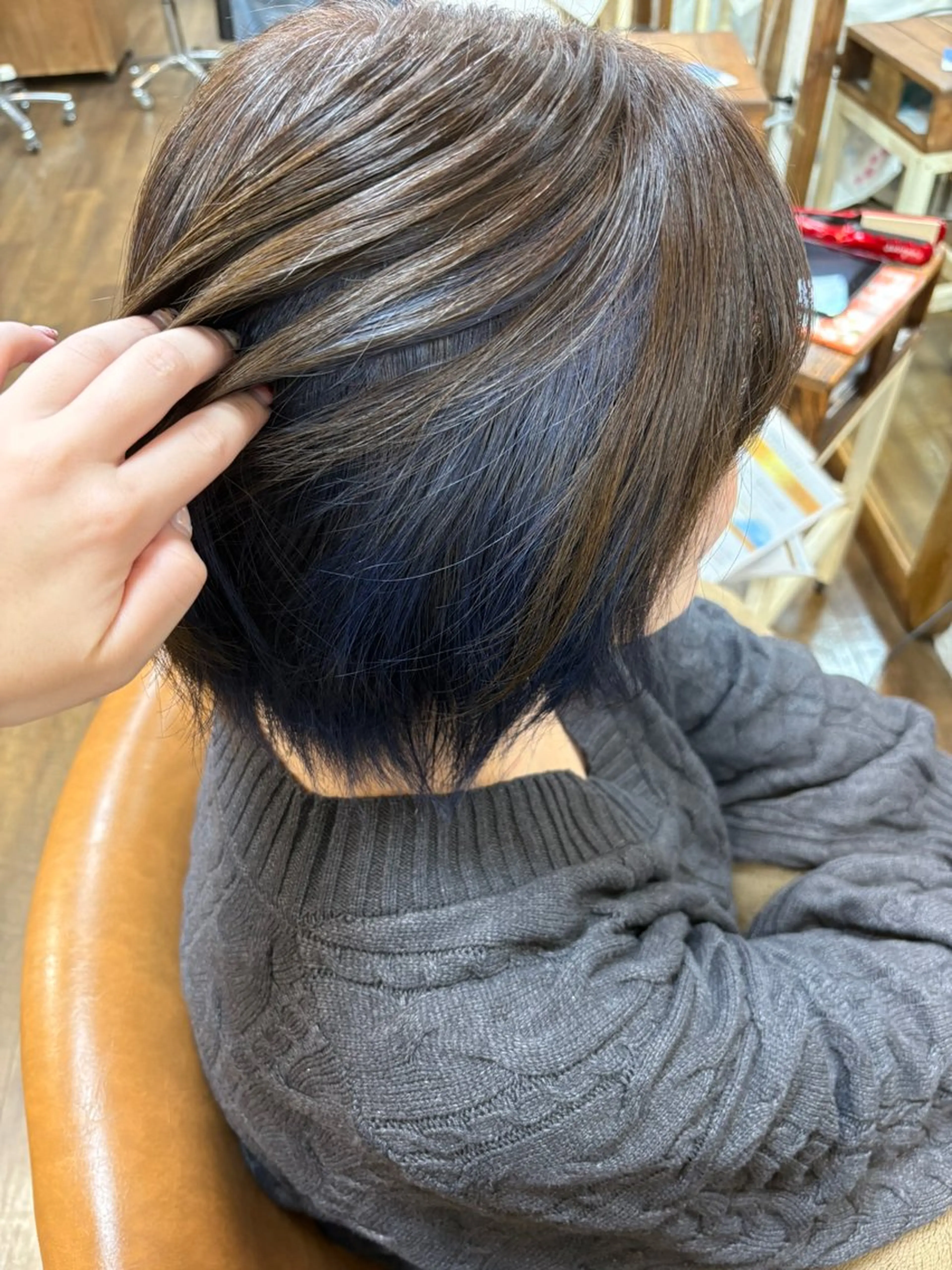 ショート カラー ヘアアレンジ ヘアカラー chacha blanc元山のヘアスタイル