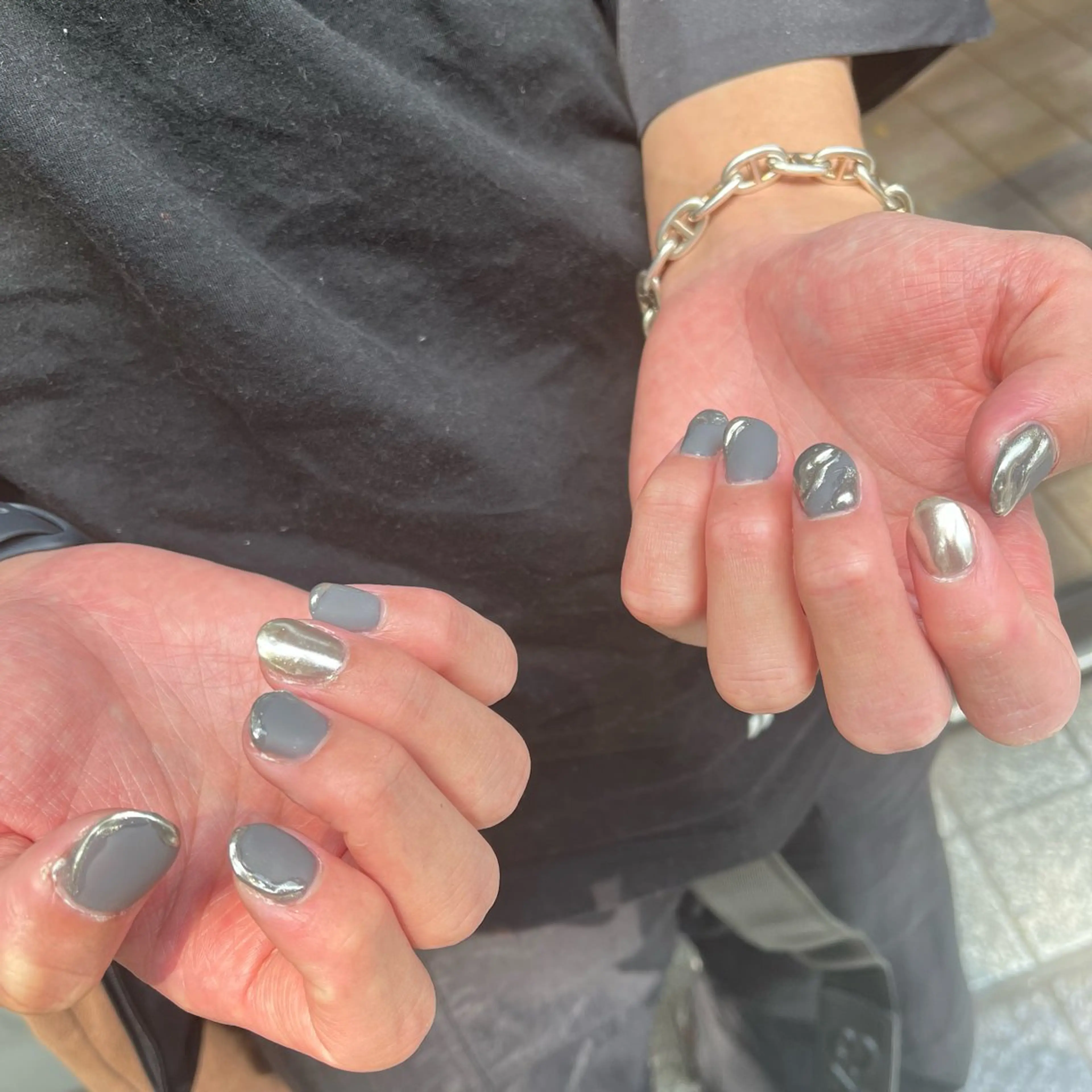 メンズ ネイル ハンドネイル kurogi nanakaのマツエク・マツパデザイン