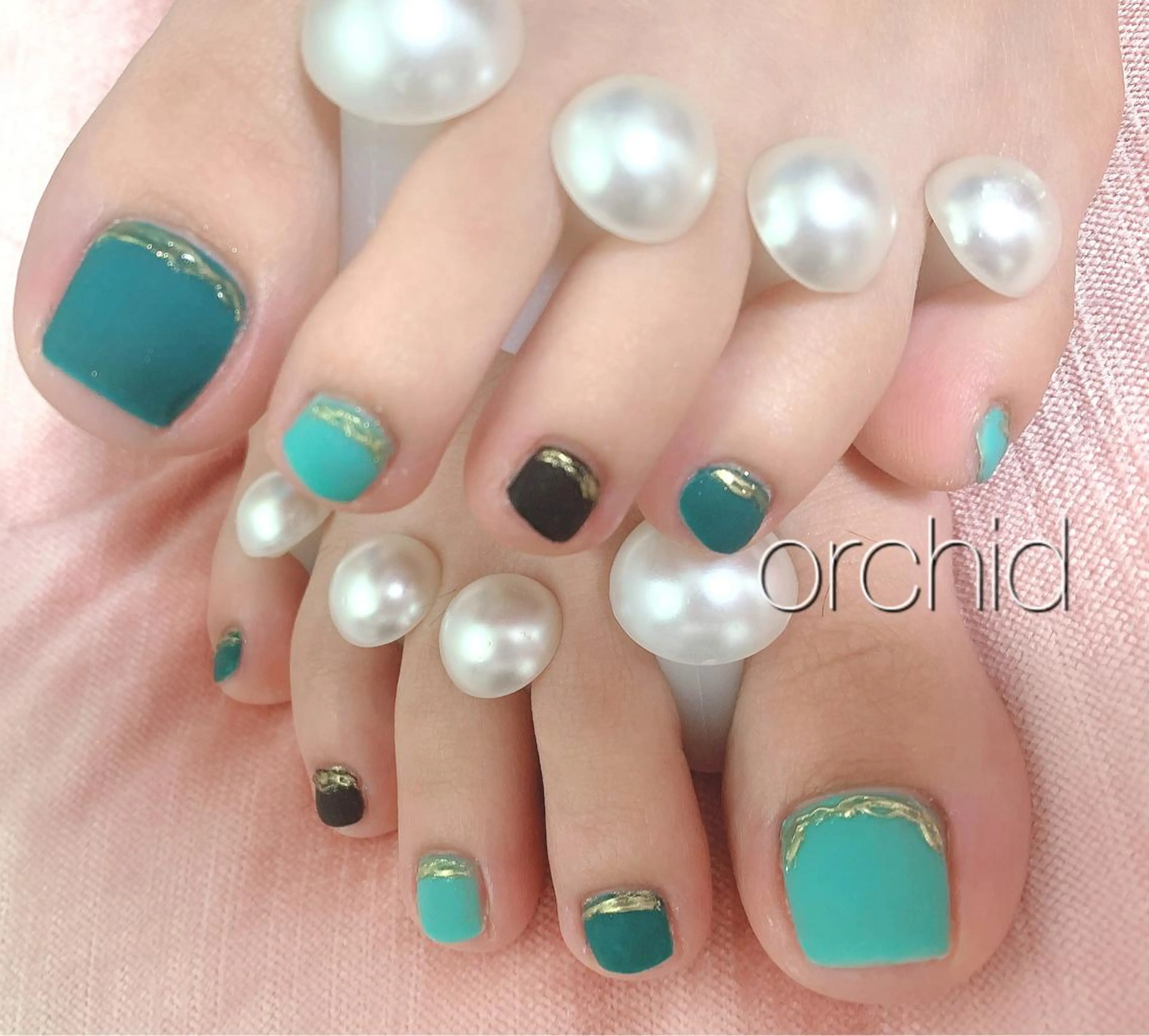 ネイル マットネイル 冬ネイル orchid ♡オーキッドのネイルデザイン