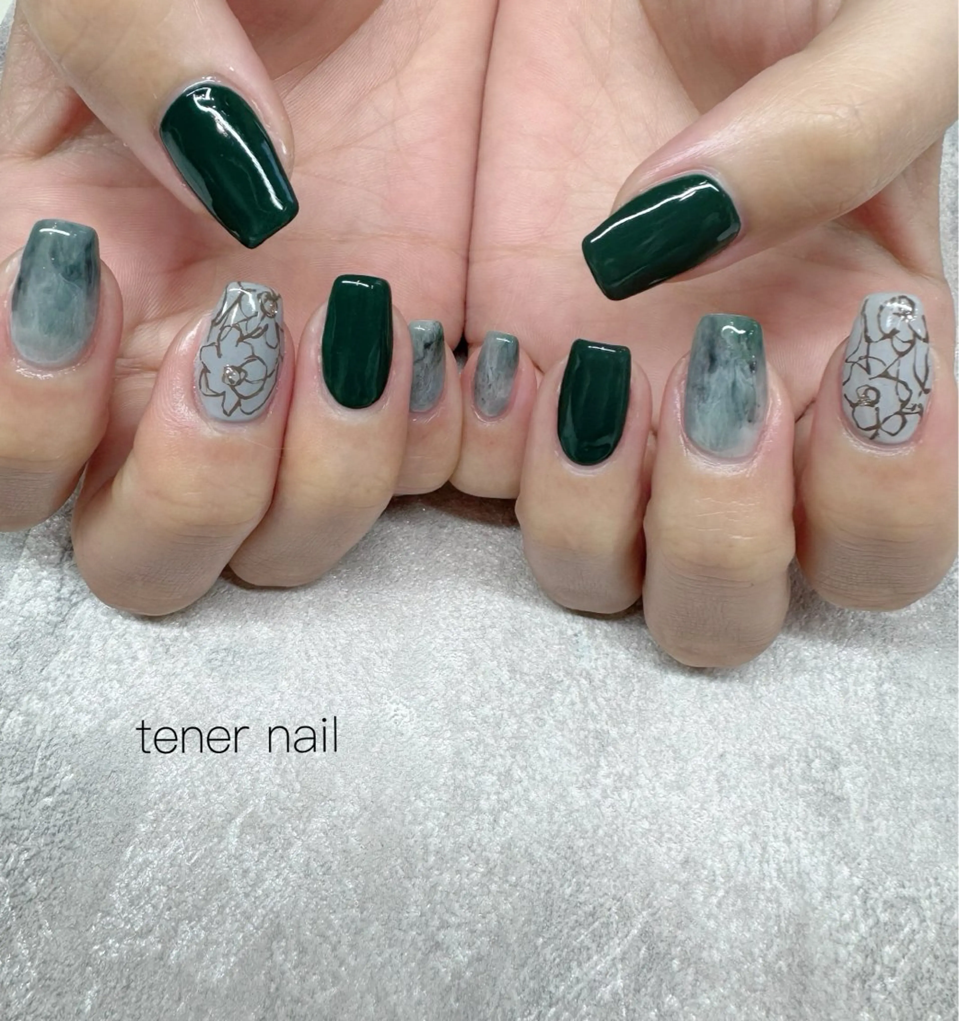 ネイル フラワーネイル ニュアンスネイル ハンドネイル tener  nail  テネルネイル所属・テネルネイル tener nailのネイルデザイン
