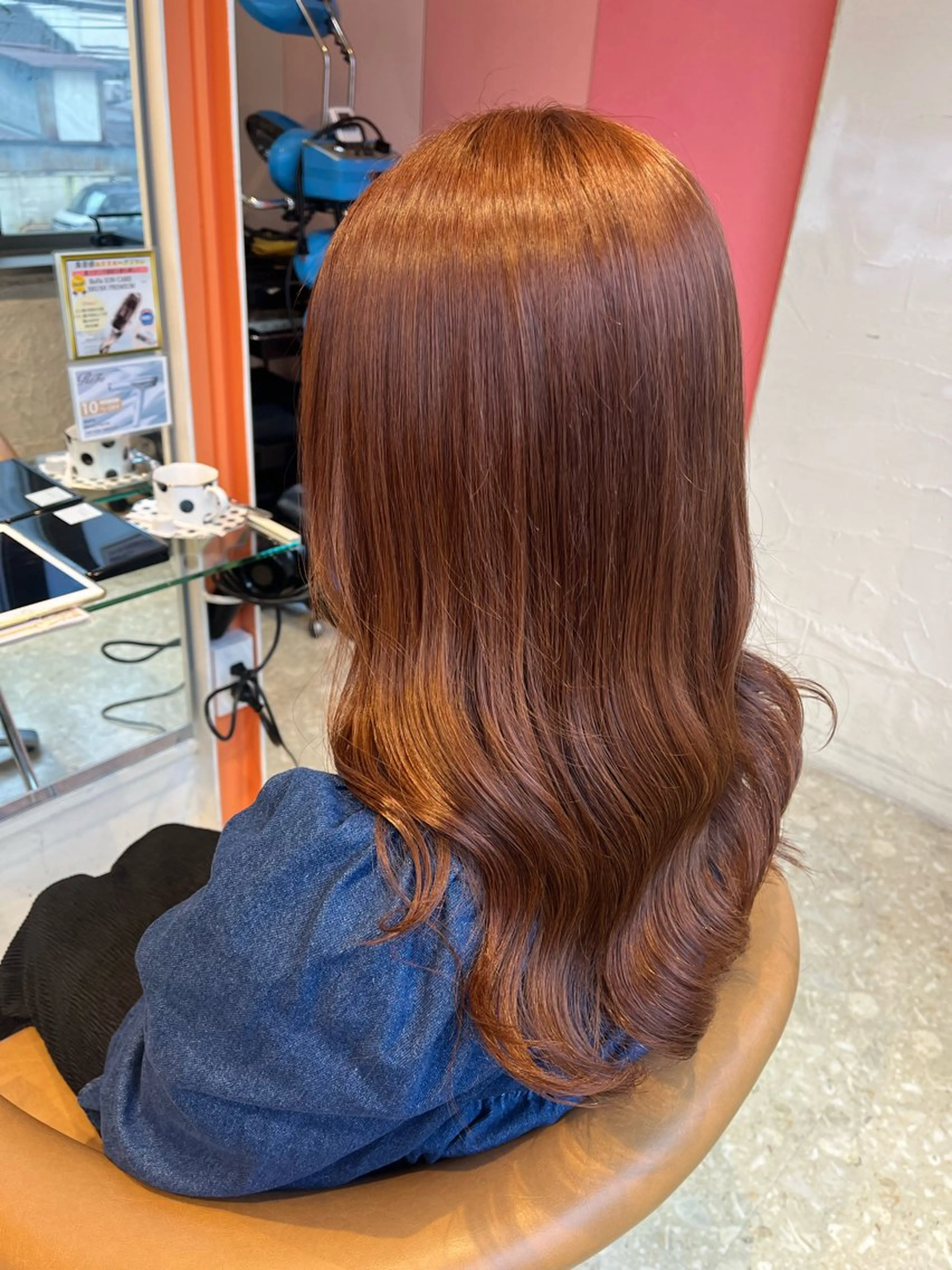セミロング カラー カット ヘアカラー うしだ かおるのヘアスタイル